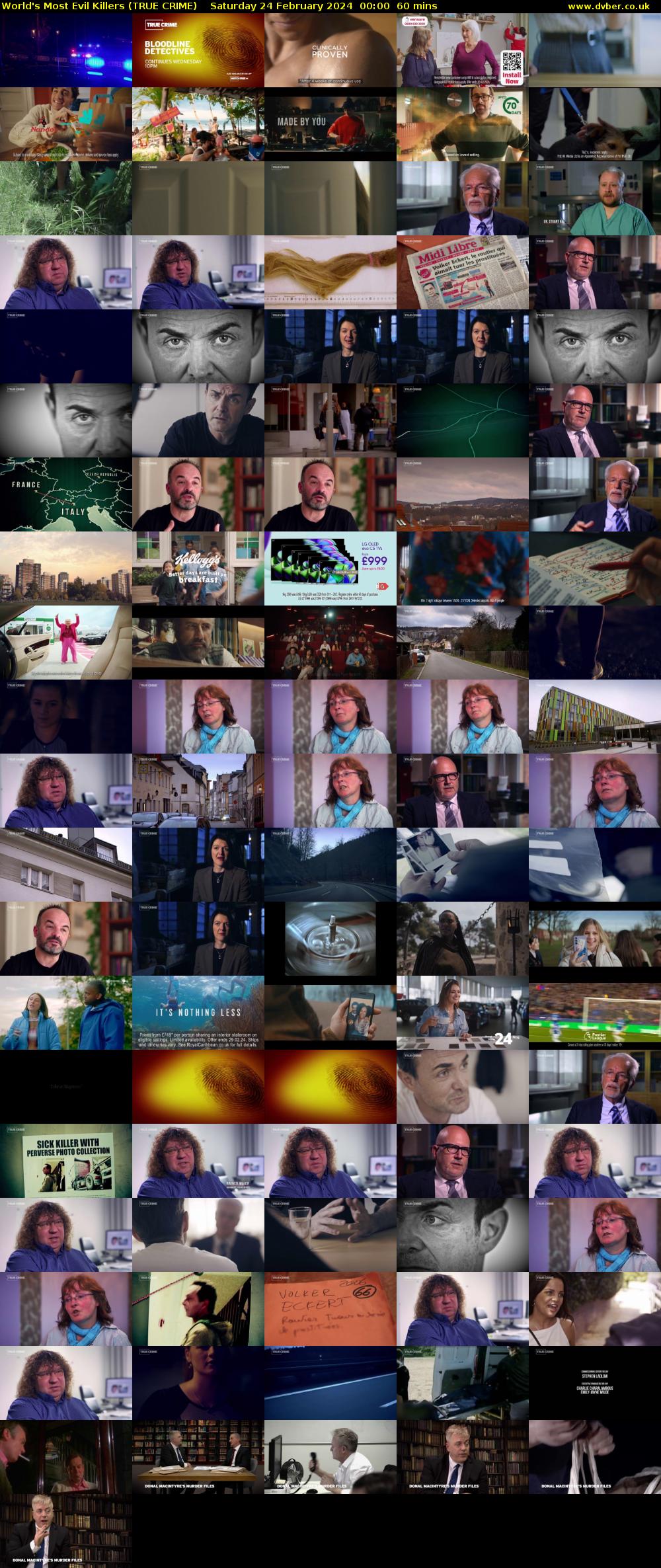 World's Most Evil Killers (TRUE CRIME) Saturday 24 February 2024 00:00 - 01:00