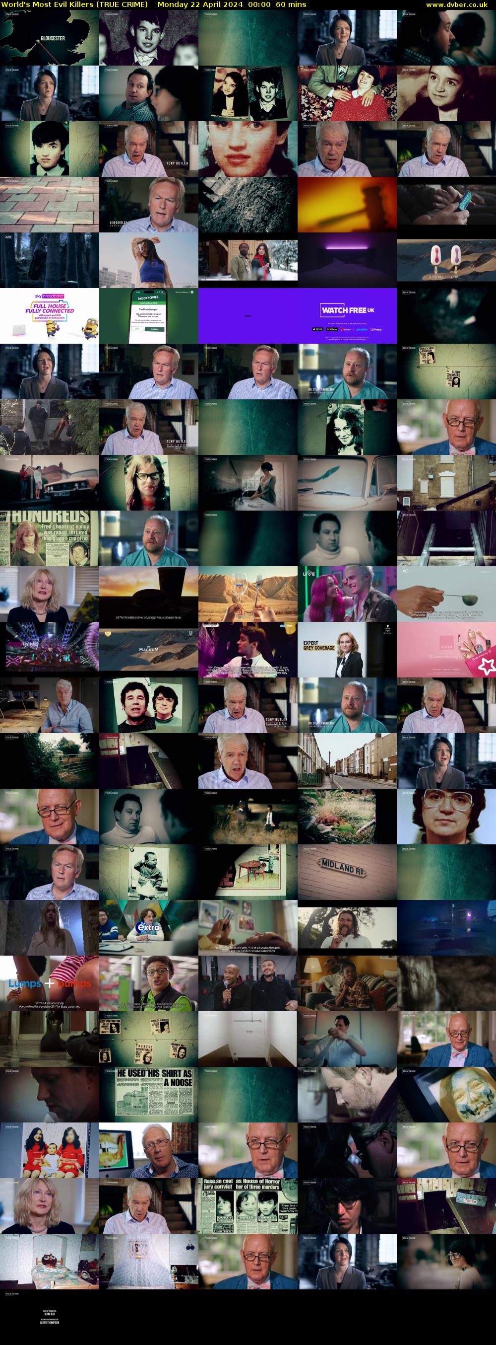 World's Most Evil Killers (TRUE CRIME) Monday 22 April 2024 00:00 - 01:00