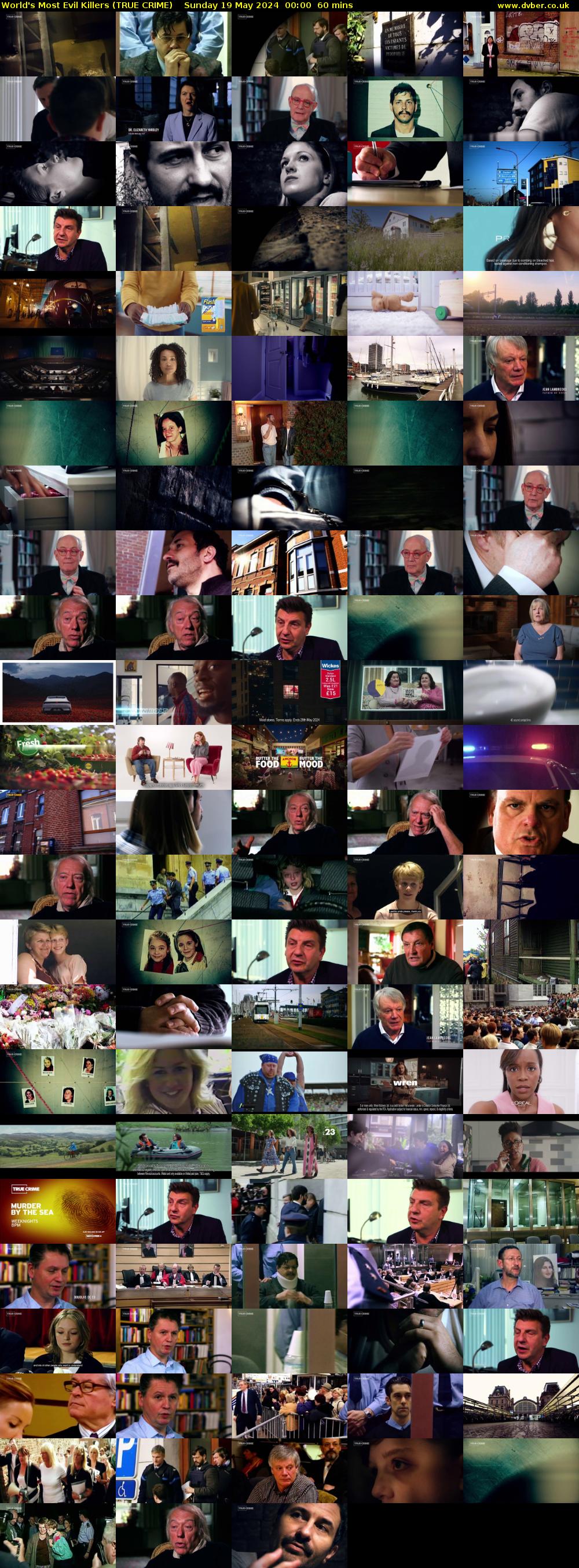 World's Most Evil Killers (TRUE CRIME) Sunday 19 May 2024 00:00 - 01:00
