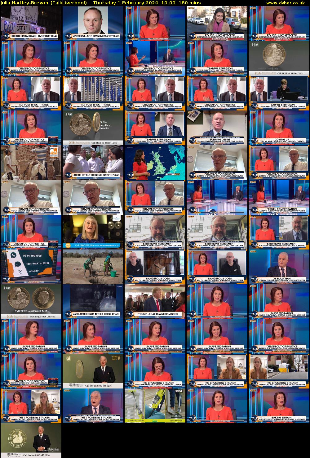 Julia Hartley-Brewer (TalkLiverpool) Thursday 1 February 2024 10:00 - 13:00