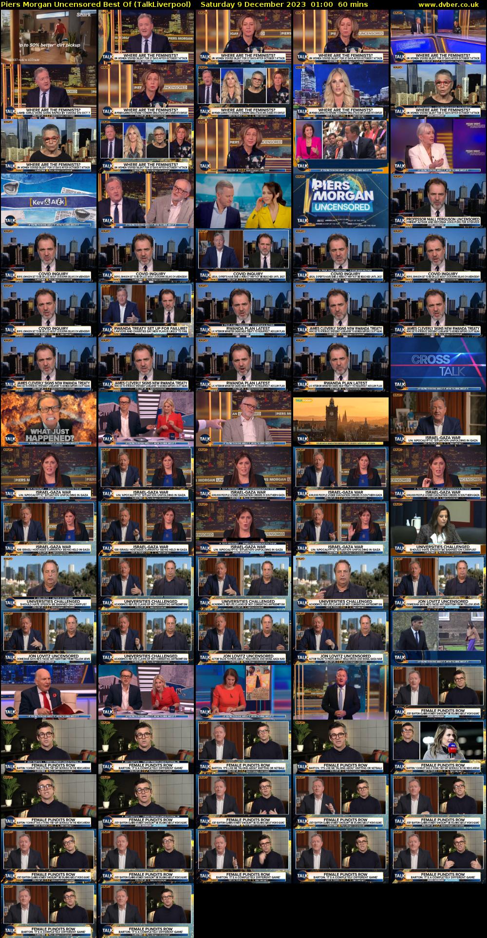 Piers Morgan Uncensored Best Of (TalkLiverpool) Saturday 9 December 2023 01:00 - 02:00