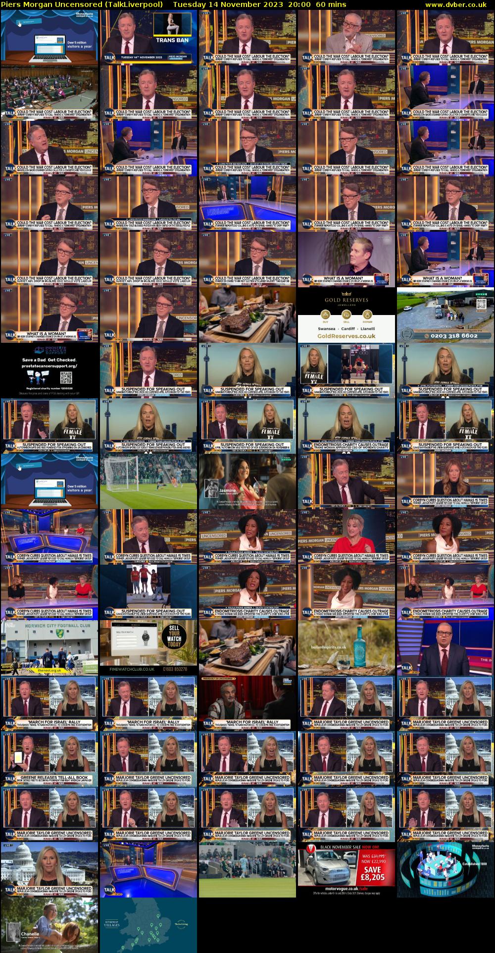 Piers Morgan Uncensored (TalkLiverpool) Tuesday 14 November 2023 20:00 - 21:00