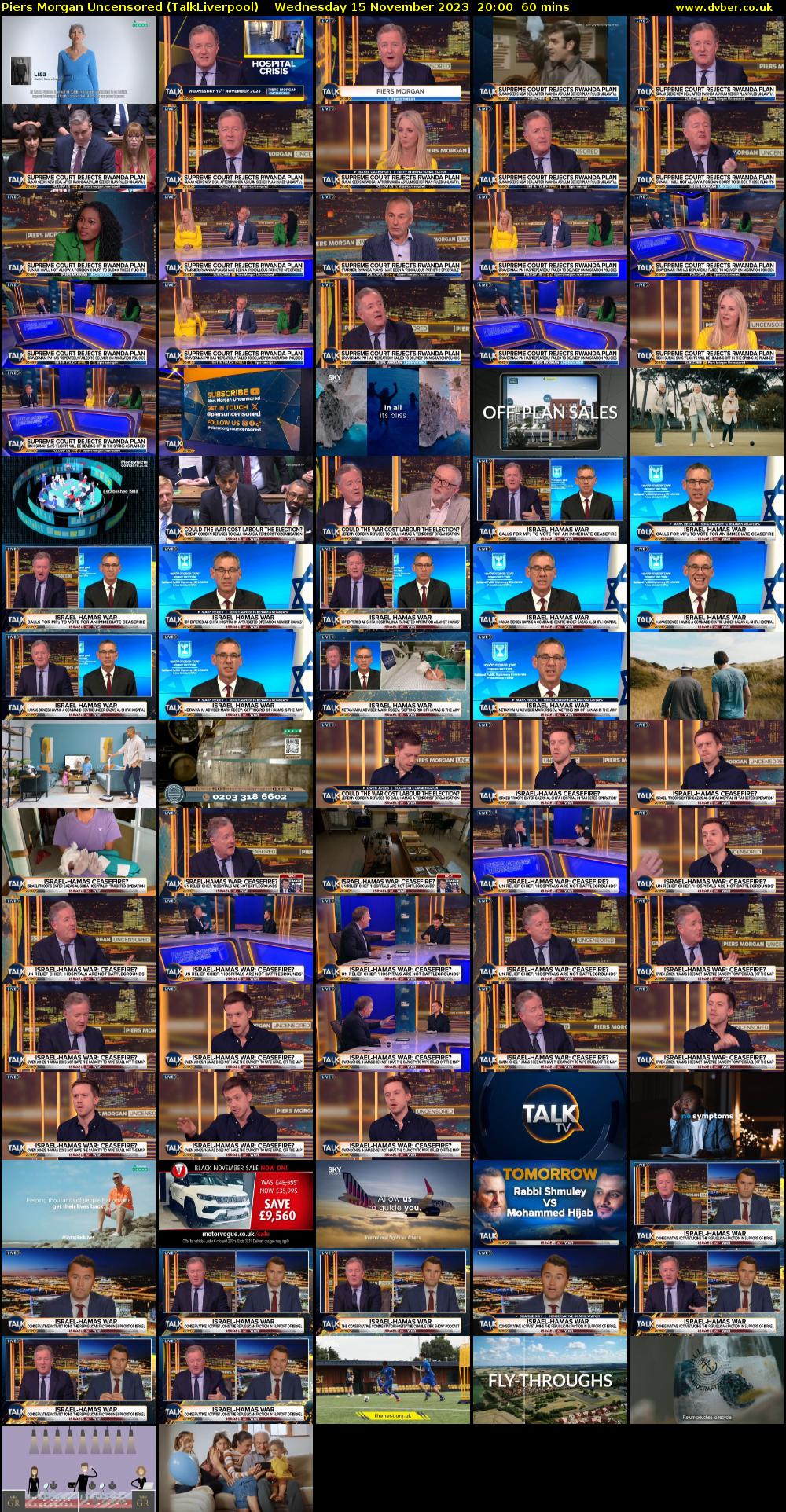 Piers Morgan Uncensored (TalkLiverpool) Wednesday 15 November 2023 20:00 - 21:00
