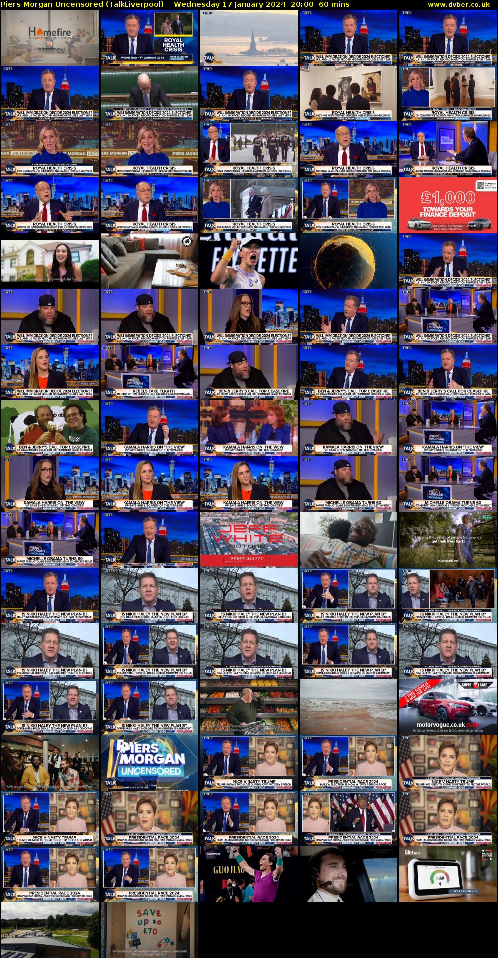 Piers Morgan Uncensored (TalkLiverpool) Wednesday 17 January 2024 20:00 - 21:00