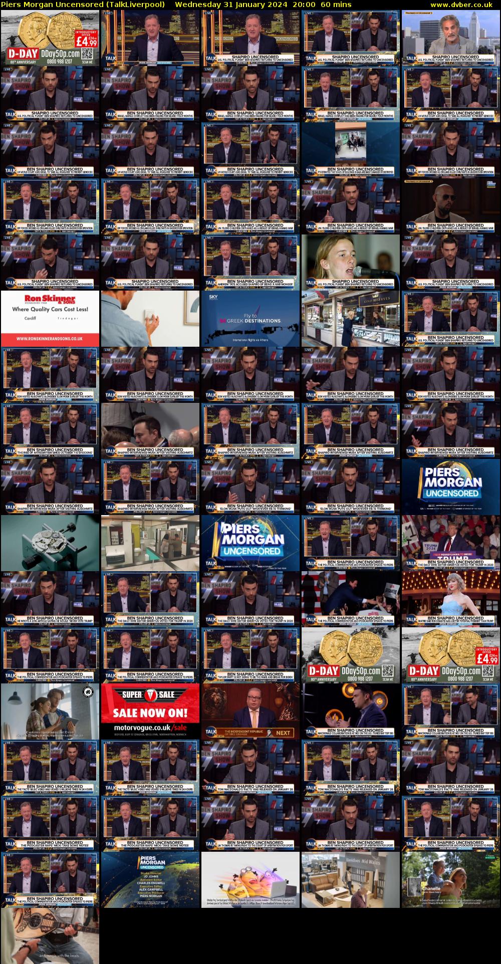 Piers Morgan Uncensored (TalkLiverpool) Wednesday 31 January 2024 20:00 - 21:00