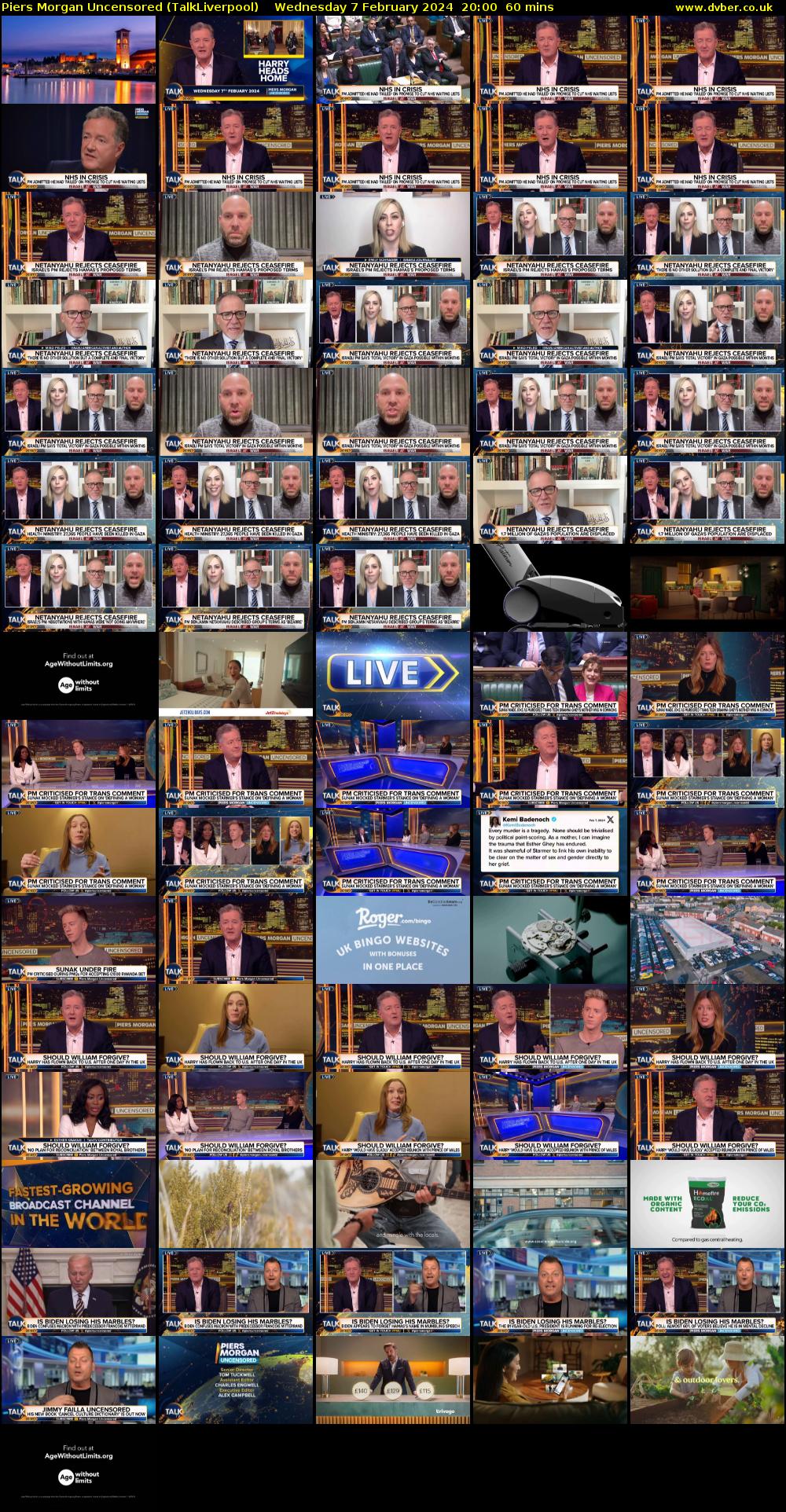 Piers Morgan Uncensored (TalkLiverpool) Wednesday 7 February 2024 20:00 - 21:00