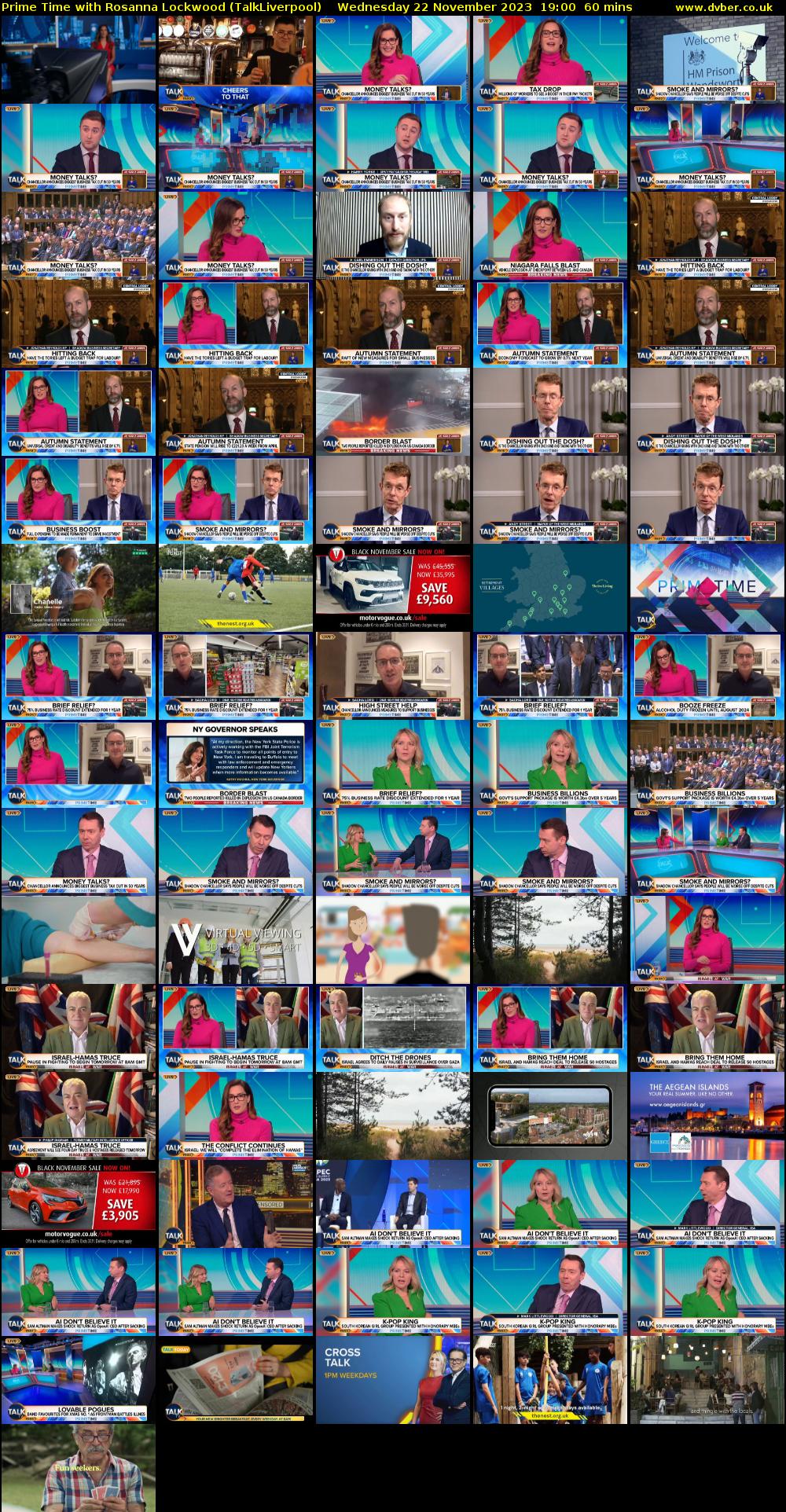 Prime Time with Rosanna Lockwood (TalkLiverpool) Wednesday 22 November 2023 19:00 - 20:00