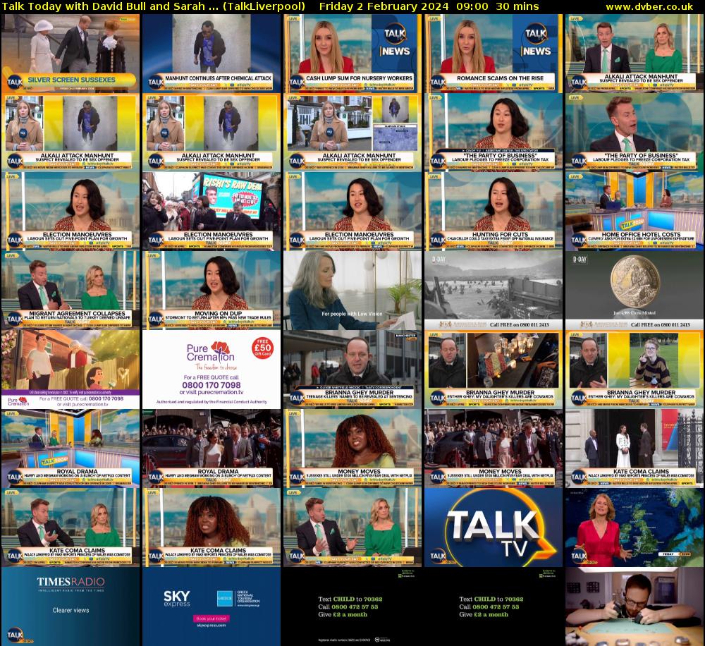 Talk Today with David Bull and Sarah ... (TalkLiverpool) Friday 2 February 2024 09:00 - 09:30