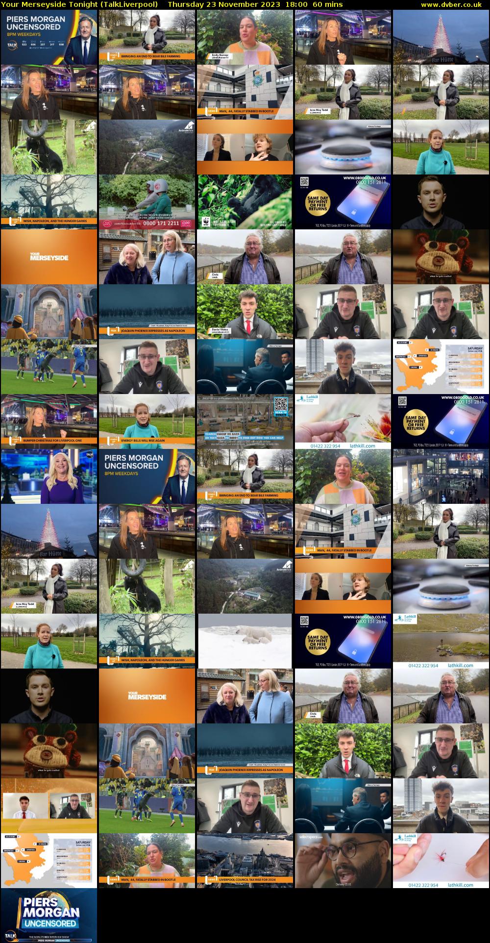 Your Merseyside Tonight (TalkLiverpool) Thursday 23 November 2023 18:00 - 19:00