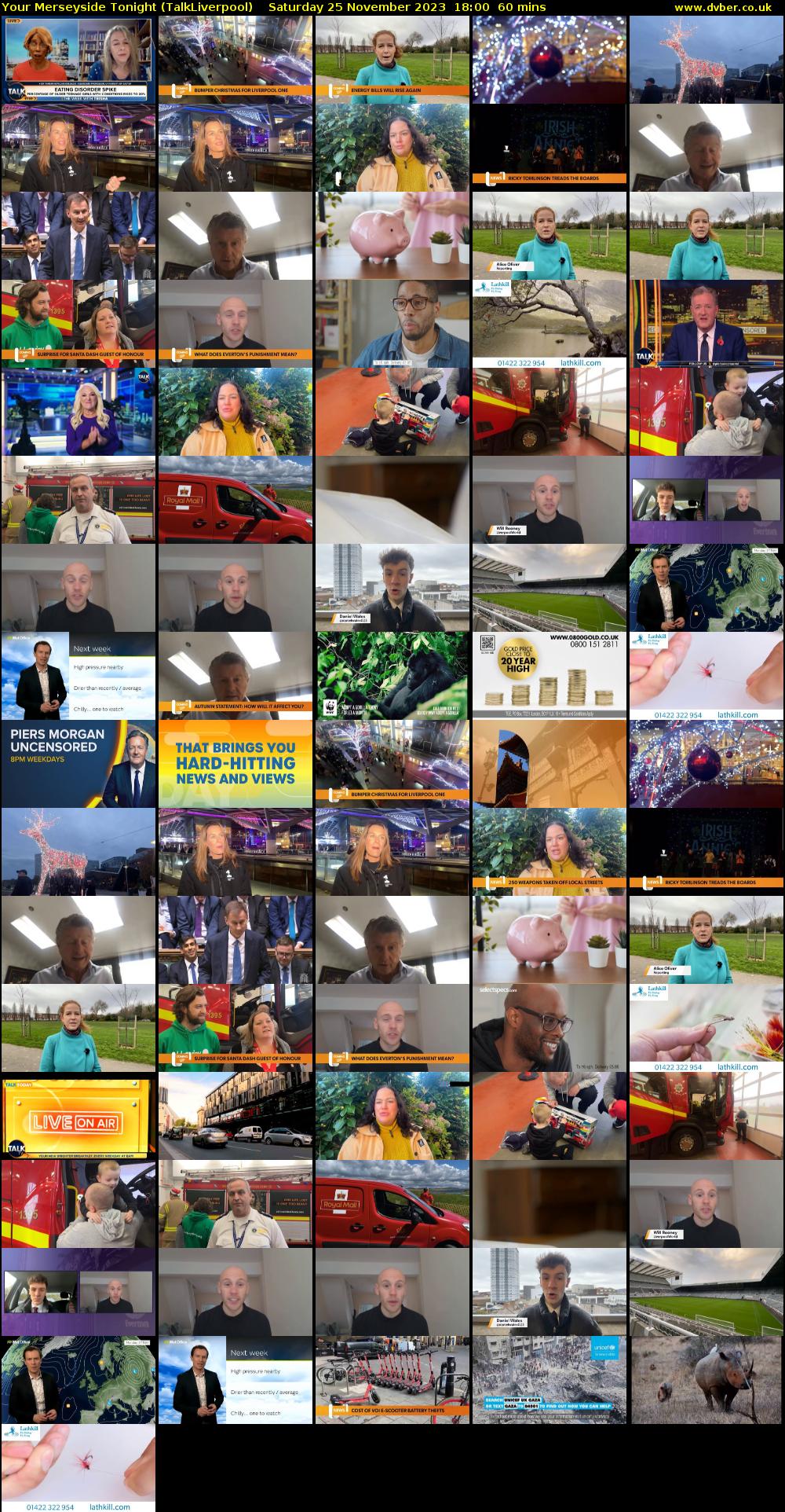 Your Merseyside Tonight (TalkLiverpool) Saturday 25 November 2023 18:00 - 19:00