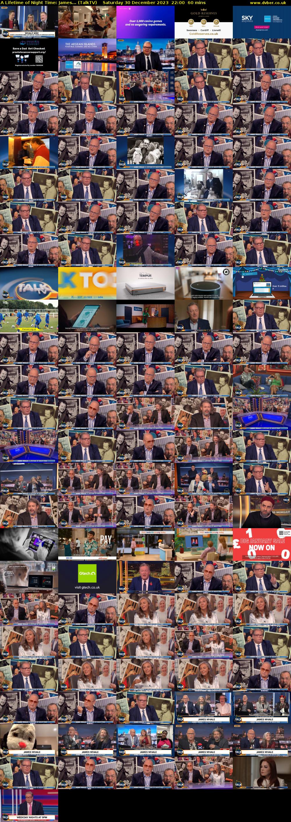 A Lifetime of Night Time: James... (TalkTV) Saturday 30 December 2023 22:00 - 23:00