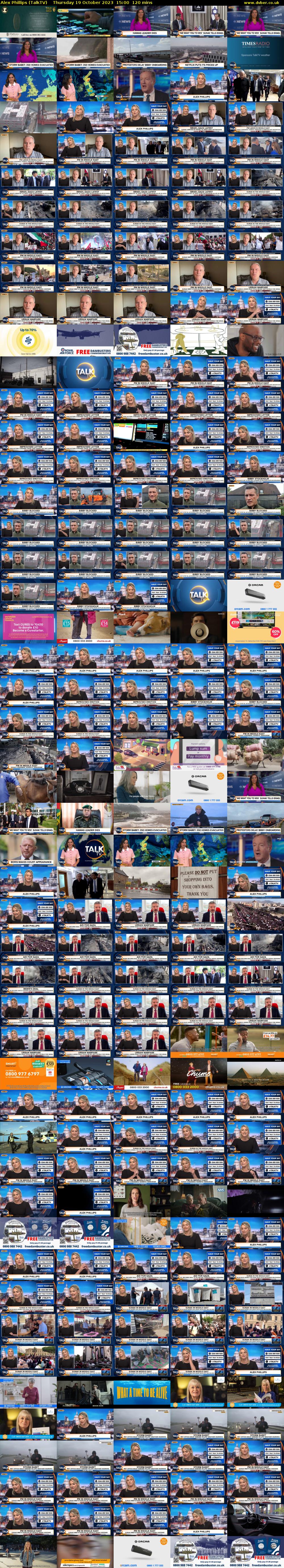 Alex Phillips (TalkTV) Thursday 19 October 2023 15:00 - 17:00