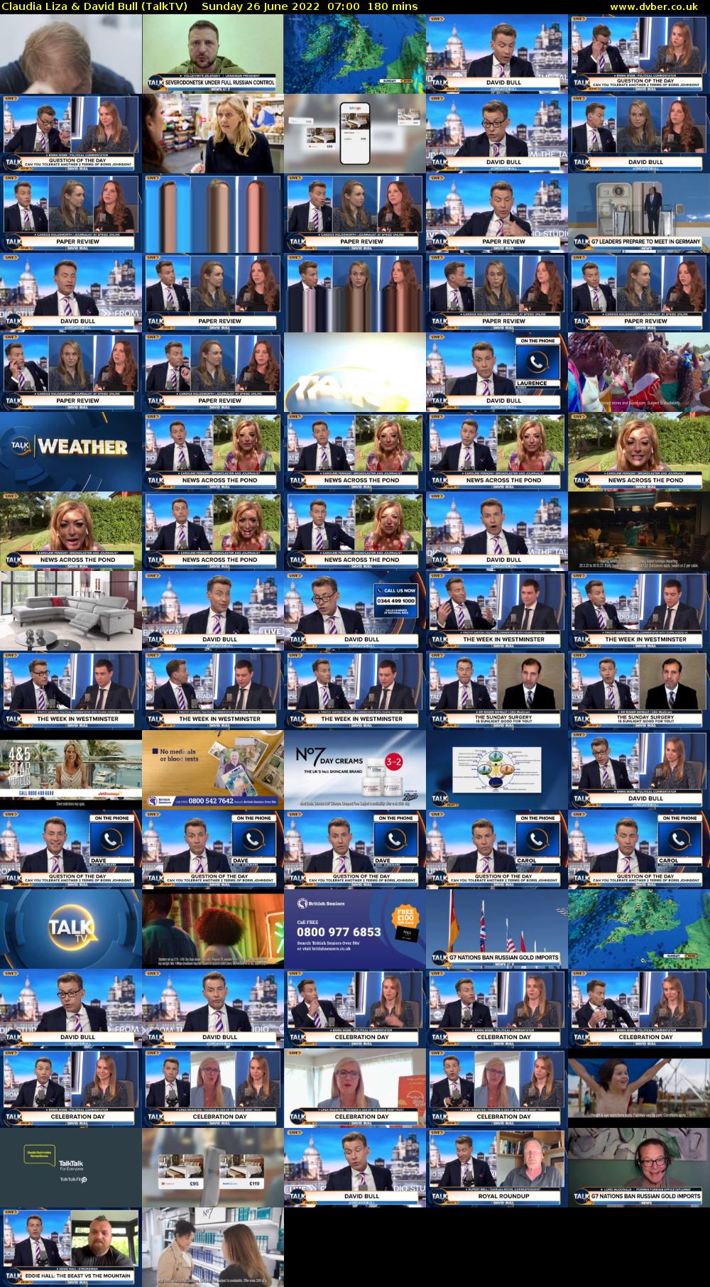 Claudia Liza & David Bull (TalkTV) Sunday 26 June 2022 07:00 - 10:00