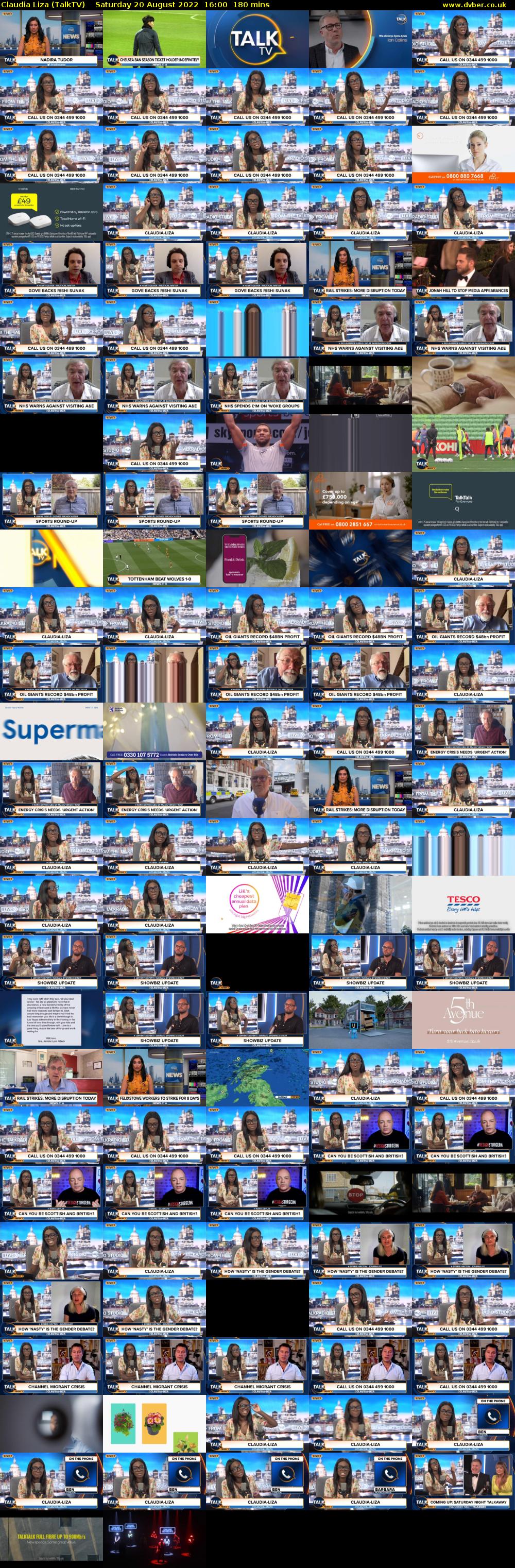 Claudia Liza (TalkTV) Saturday 20 August 2022 16:00 - 19:00