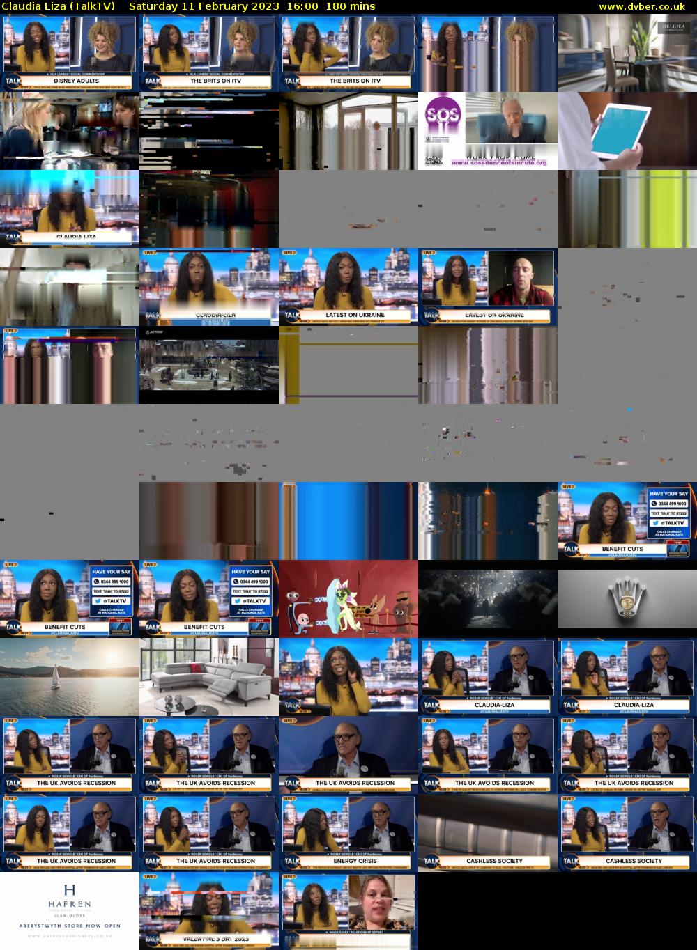Claudia Liza (TalkTV) Saturday 11 February 2023 16:00 - 19:00