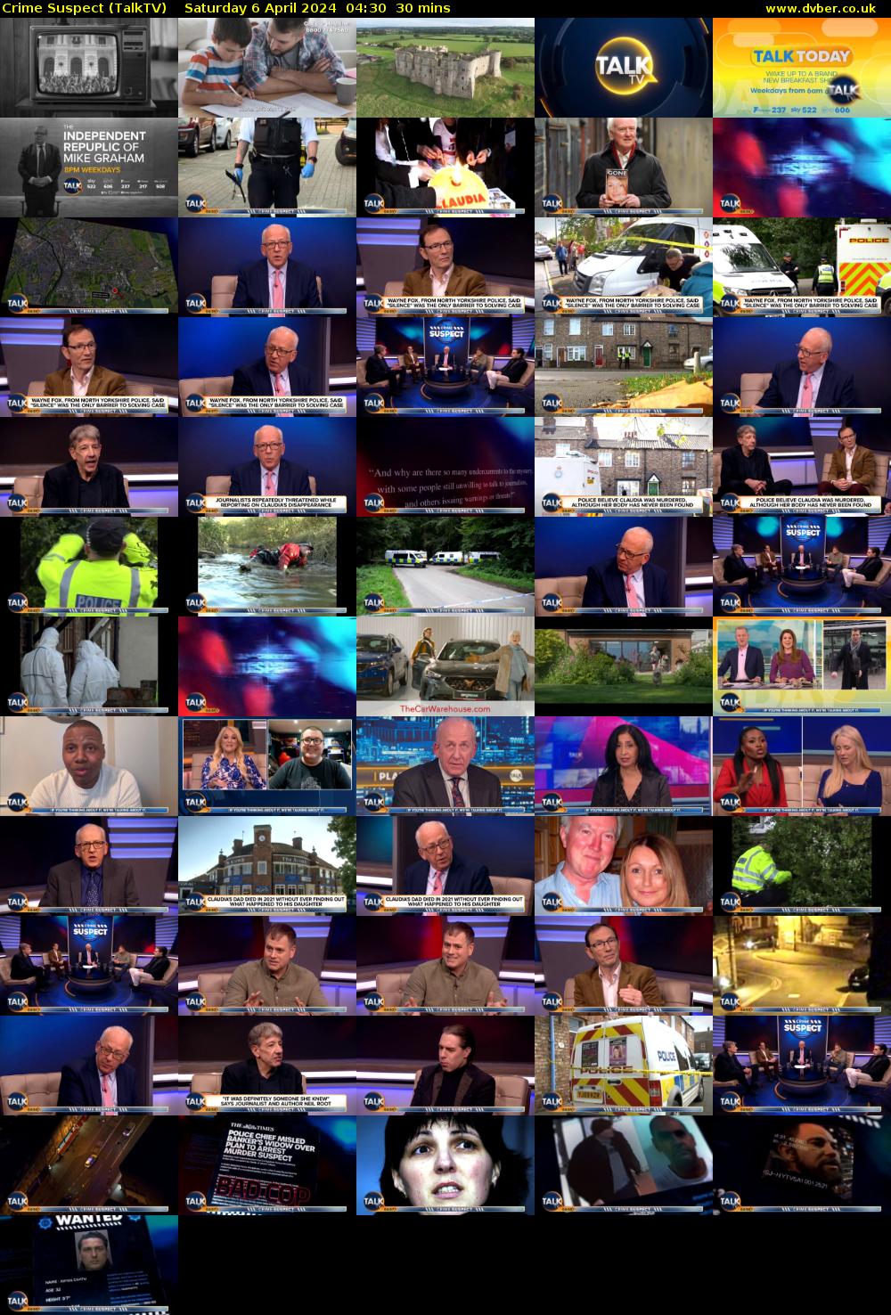 Crime Suspect (TalkTV) Saturday 6 April 2024 04:30 - 05:00