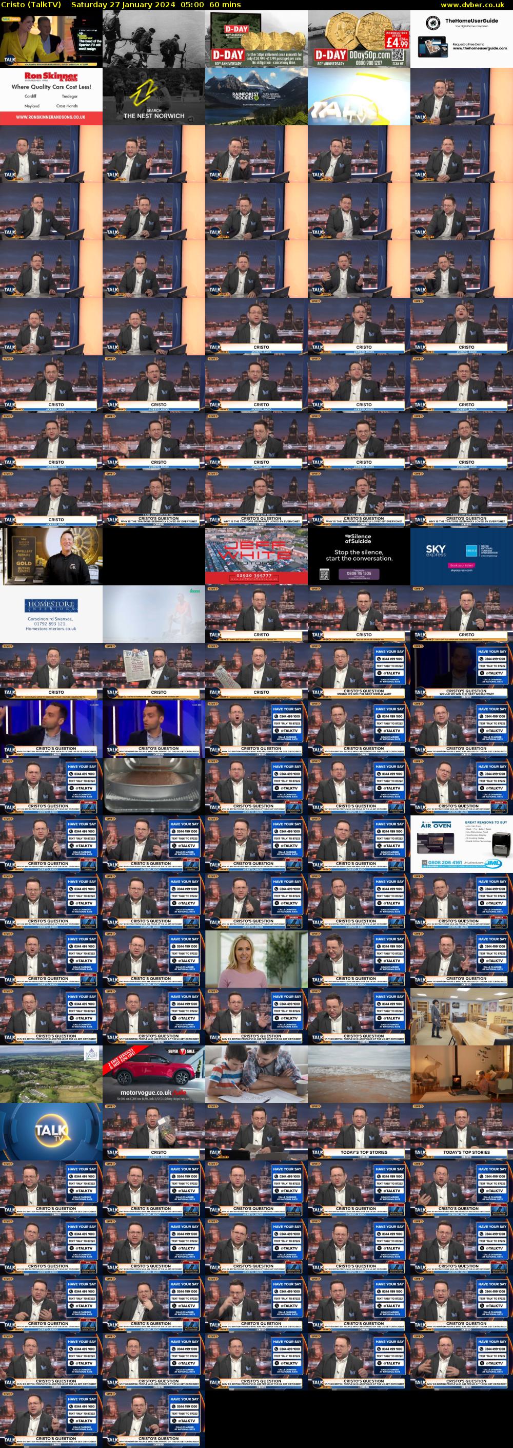 Cristo (TalkTV) Saturday 27 January 2024 05:00 - 06:00