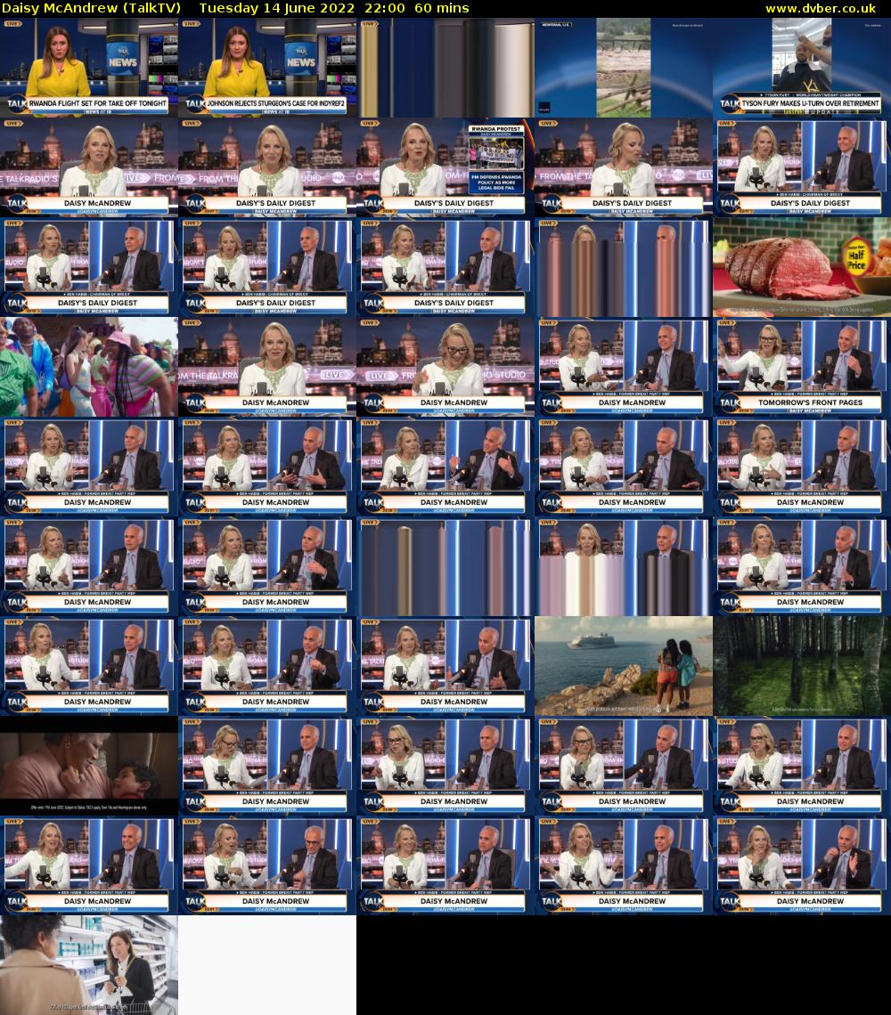 Daisy McAndrew (TalkTV) Tuesday 14 June 2022 22:00 - 23:00