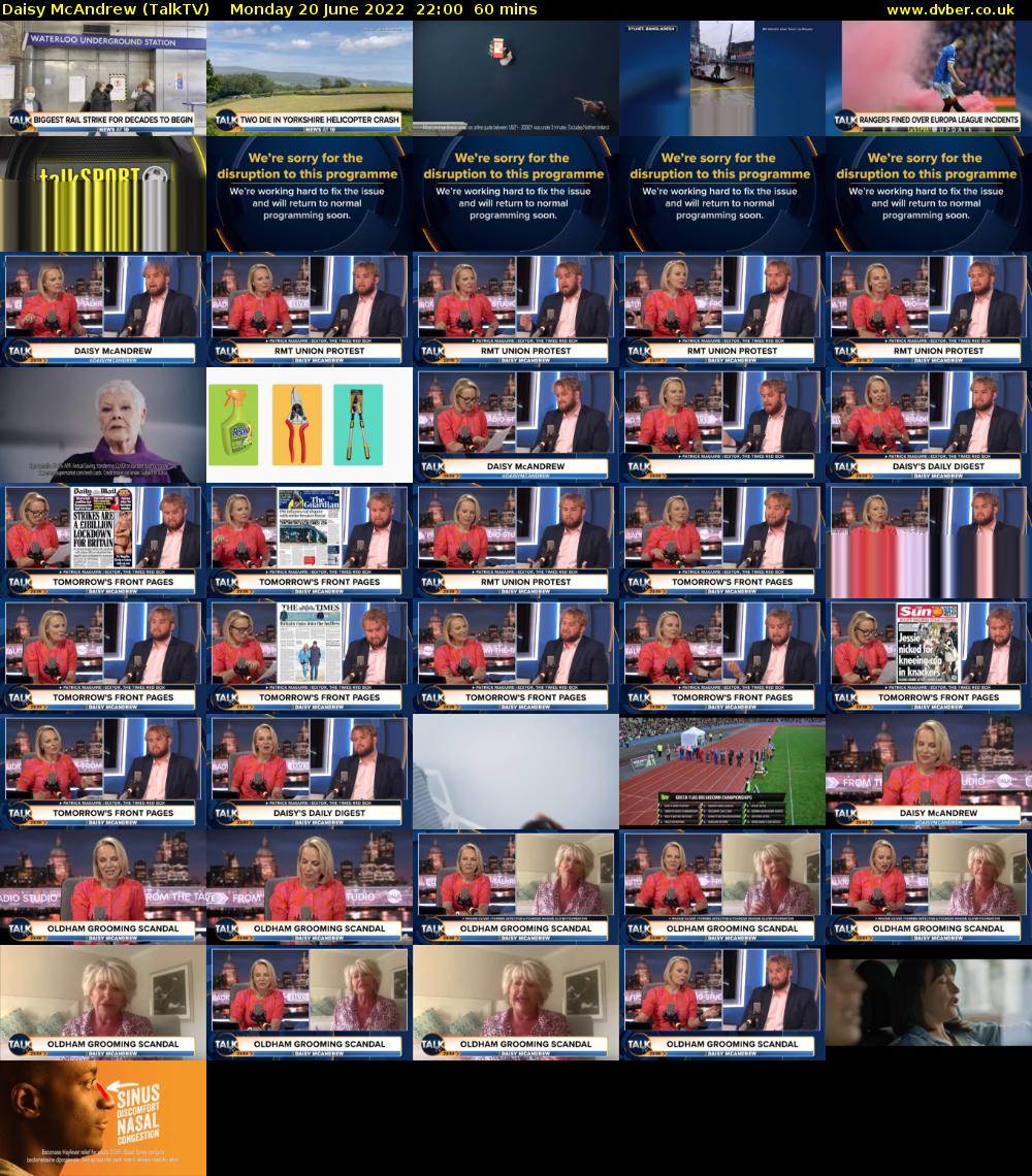 Daisy McAndrew (TalkTV) Monday 20 June 2022 22:00 - 23:00