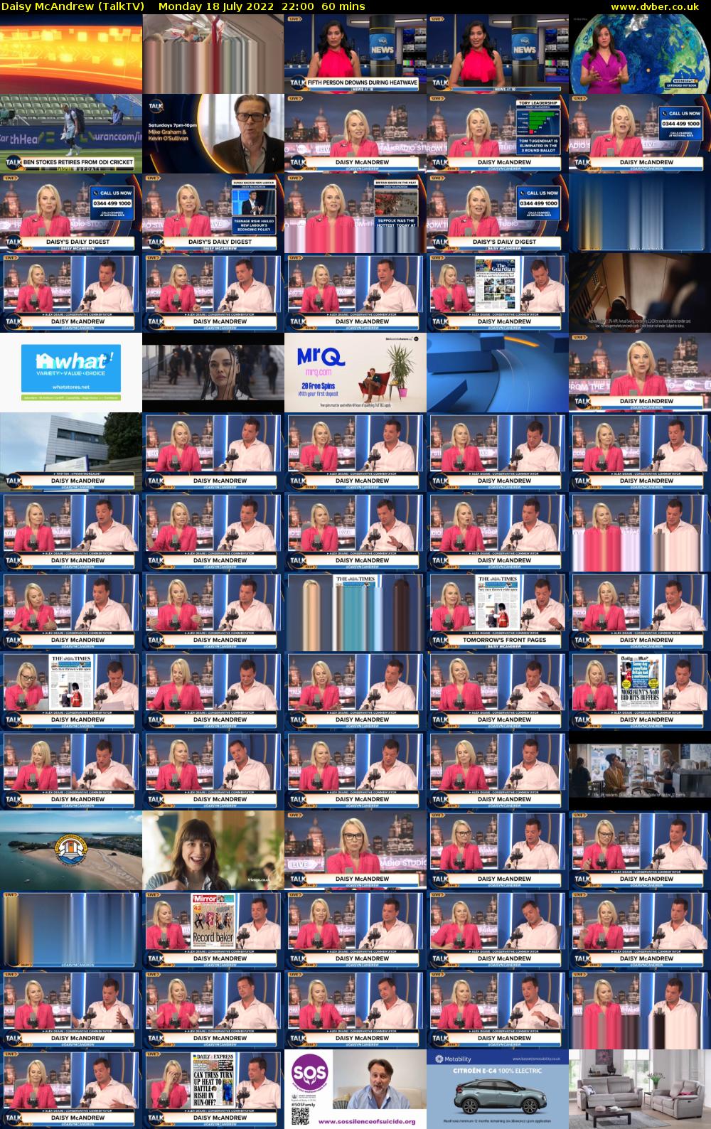 Daisy McAndrew (TalkTV) Monday 18 July 2022 22:00 - 23:00
