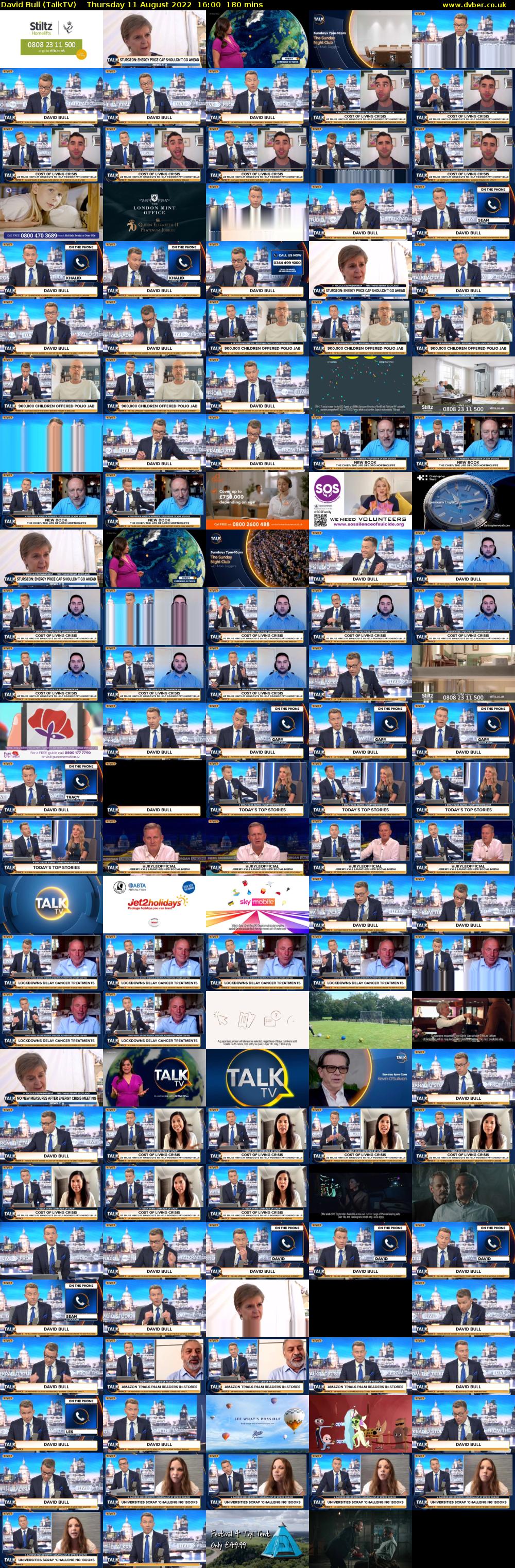 David Bull (TalkTV) Thursday 11 August 2022 16:00 - 19:00