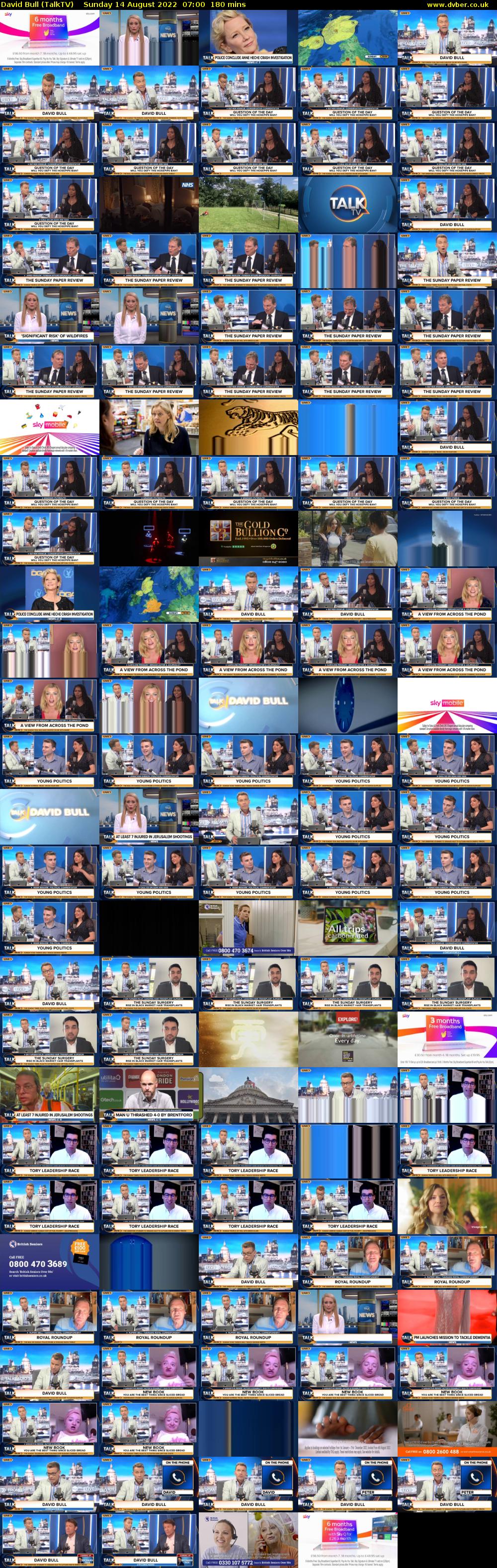 David Bull (TalkTV) Sunday 14 August 2022 07:00 - 10:00