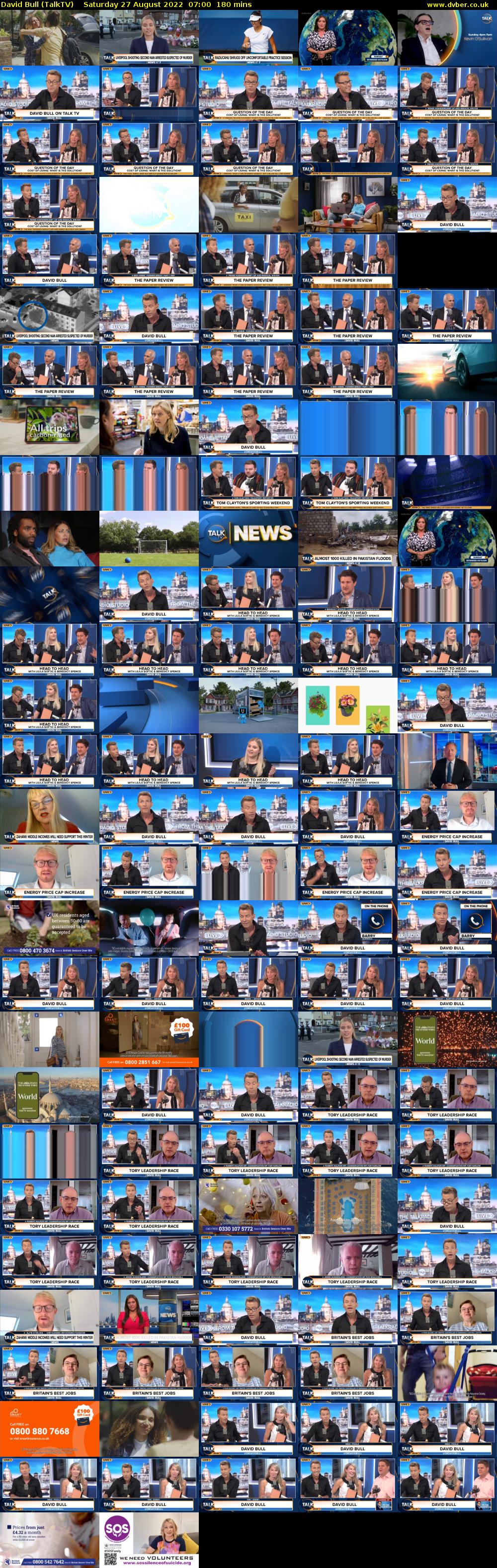 David Bull (TalkTV) Saturday 27 August 2022 07:00 - 10:00