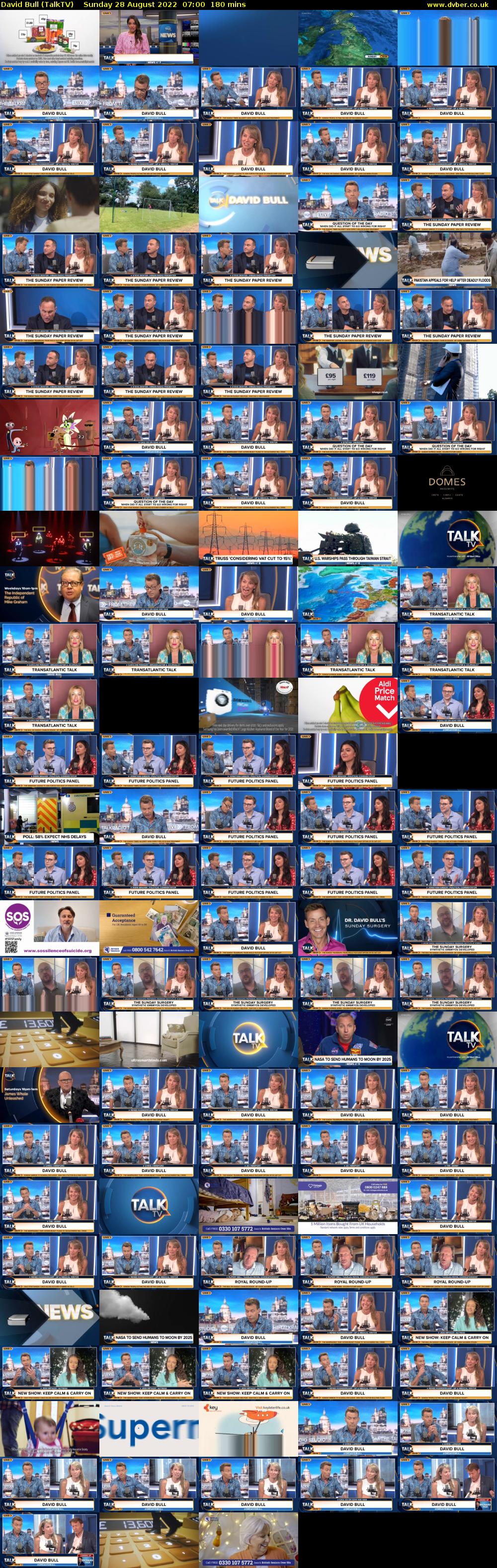 David Bull (TalkTV) Sunday 28 August 2022 07:00 - 10:00