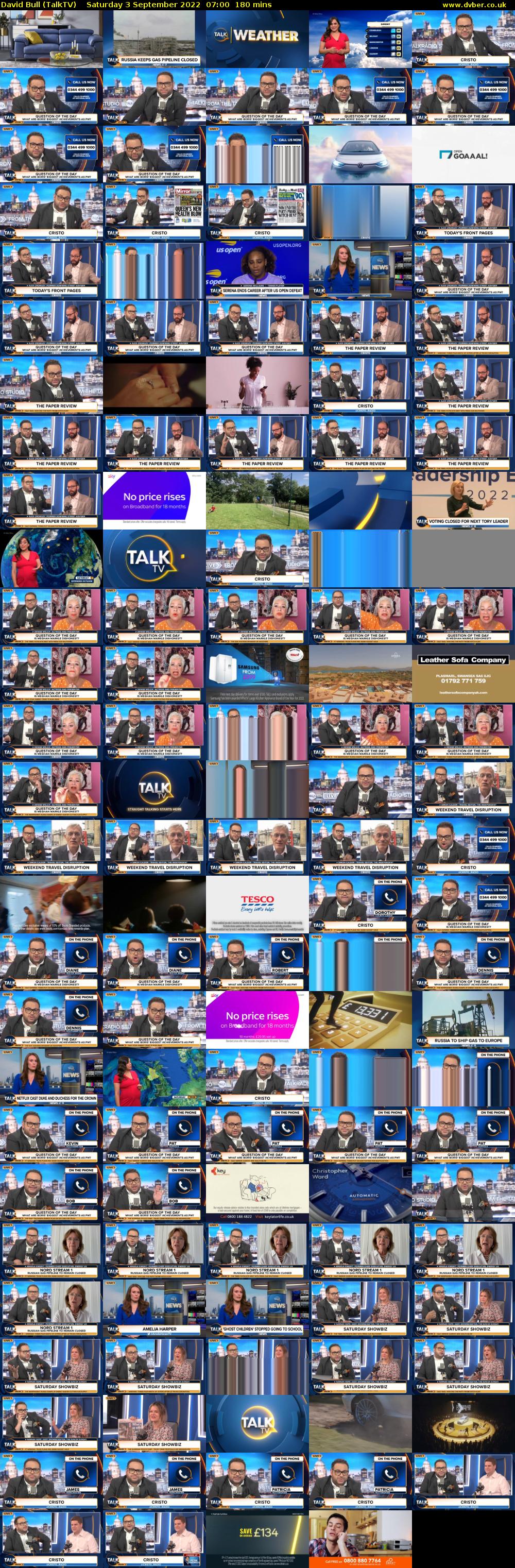 David Bull (TalkTV) Saturday 3 September 2022 07:00 - 10:00