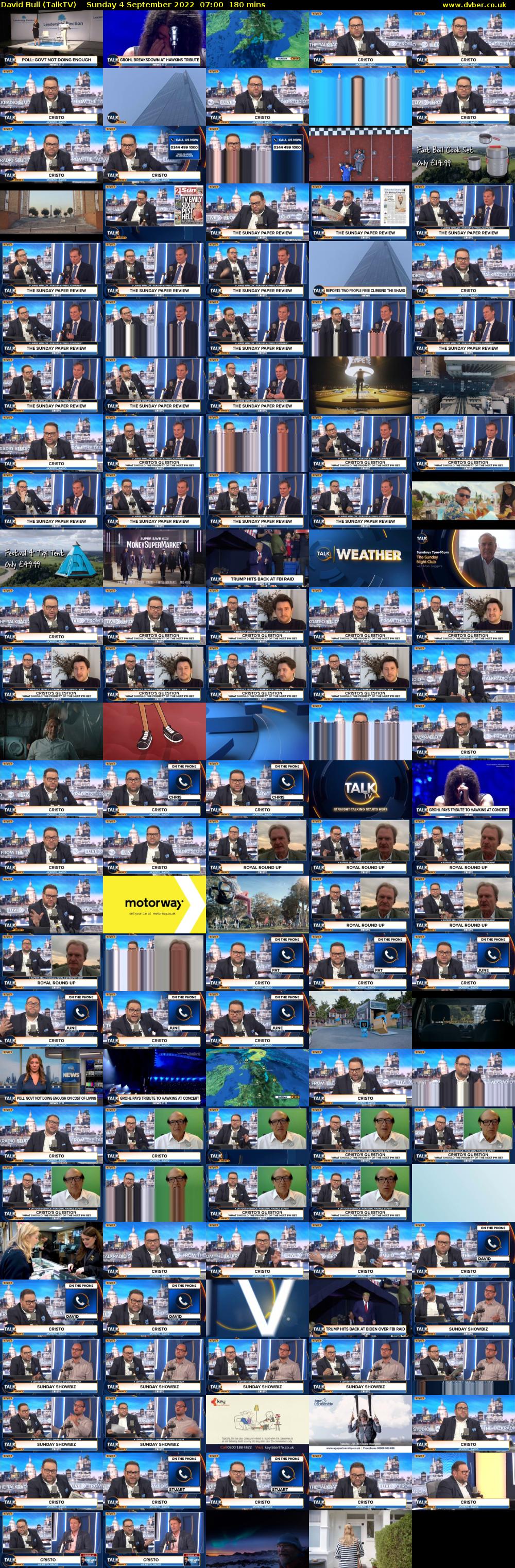 David Bull (TalkTV) Sunday 4 September 2022 07:00 - 10:00