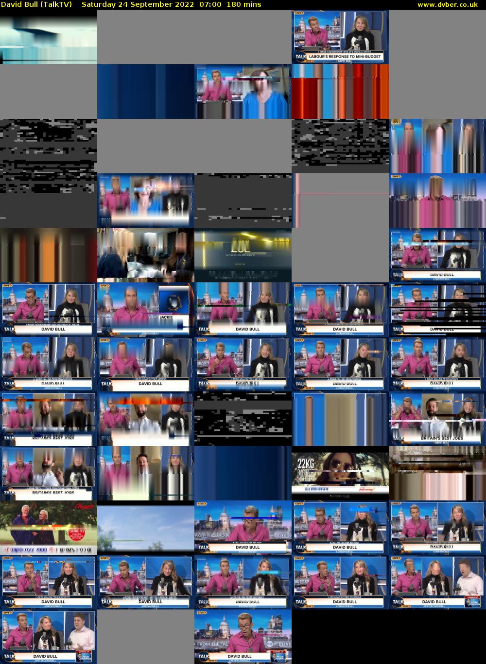 David Bull (TalkTV) Saturday 24 September 2022 07:00 - 10:00