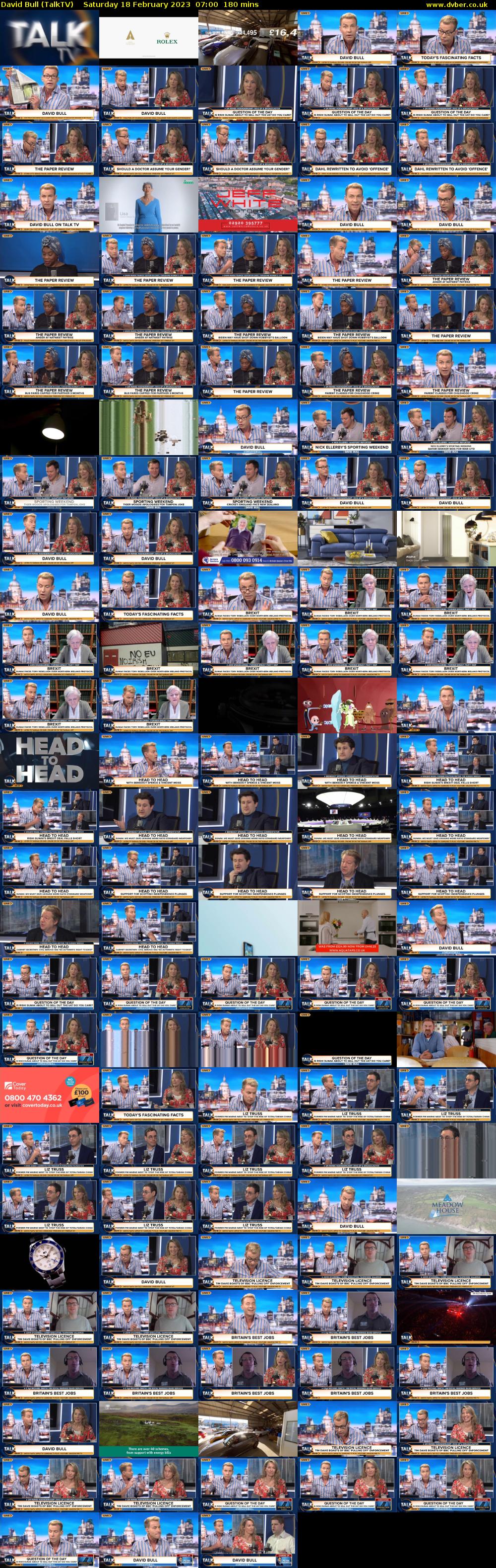 David Bull (TalkTV) Saturday 18 February 2023 07:00 - 10:00