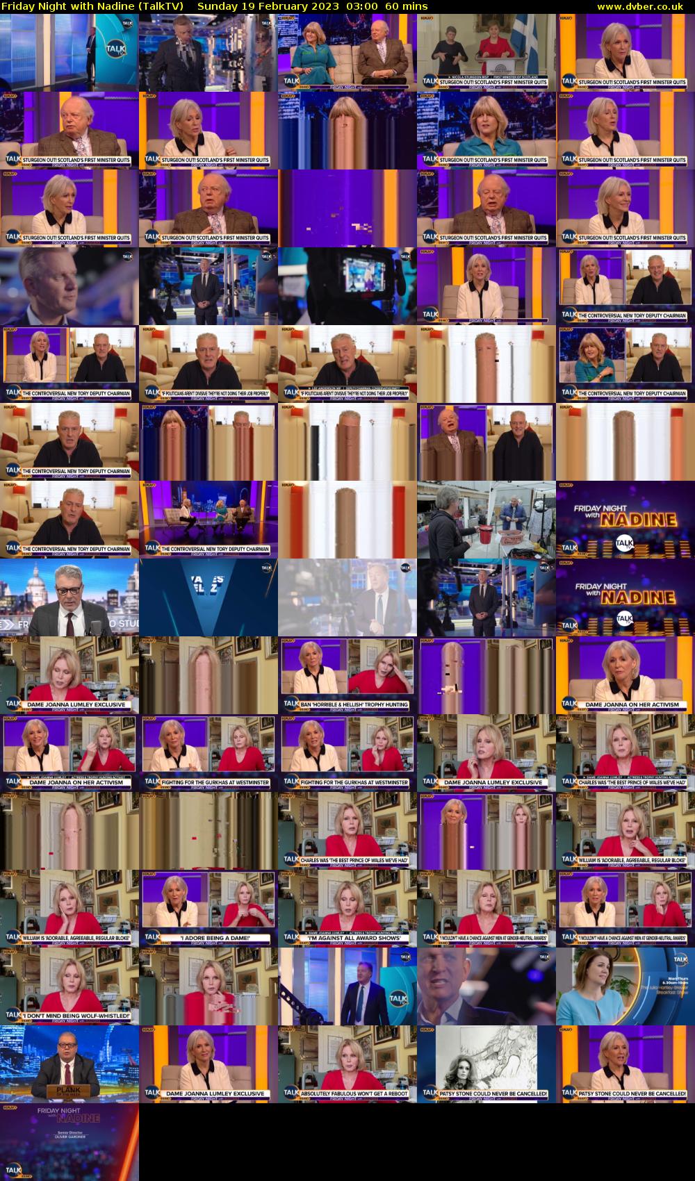 Friday Night with Nadine (TalkTV) Sunday 19 February 2023 03:00 - 04:00