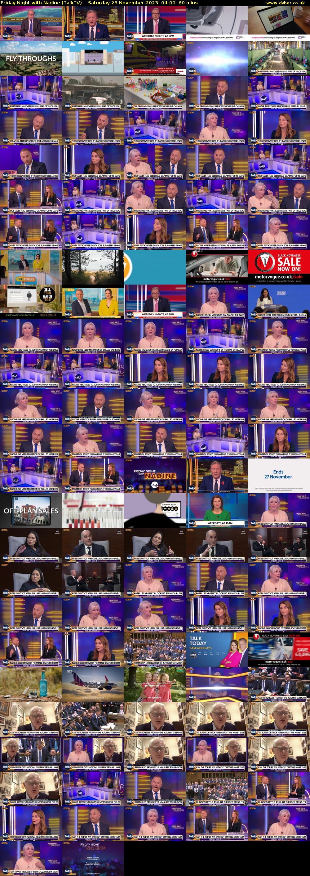 Friday Night with Nadine (TalkTV) Saturday 25 November 2023 04:00 - 05:00