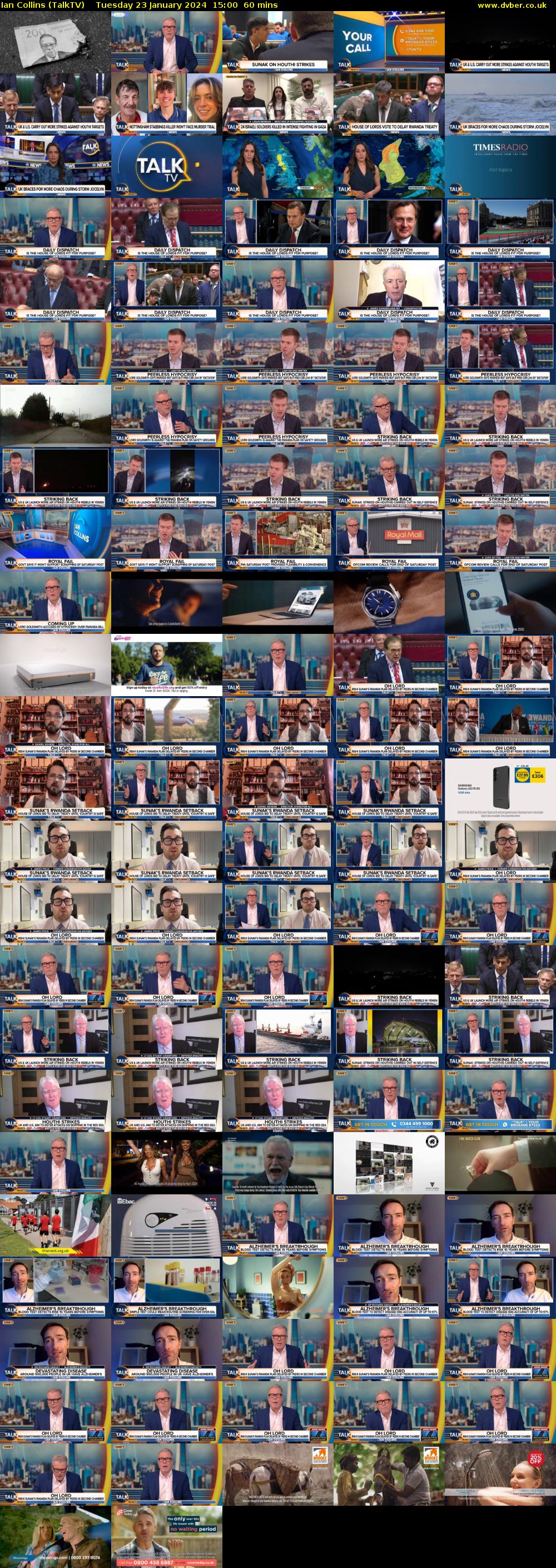 Ian Collins (TalkTV) Tuesday 23 January 2024 15:00 - 16:00