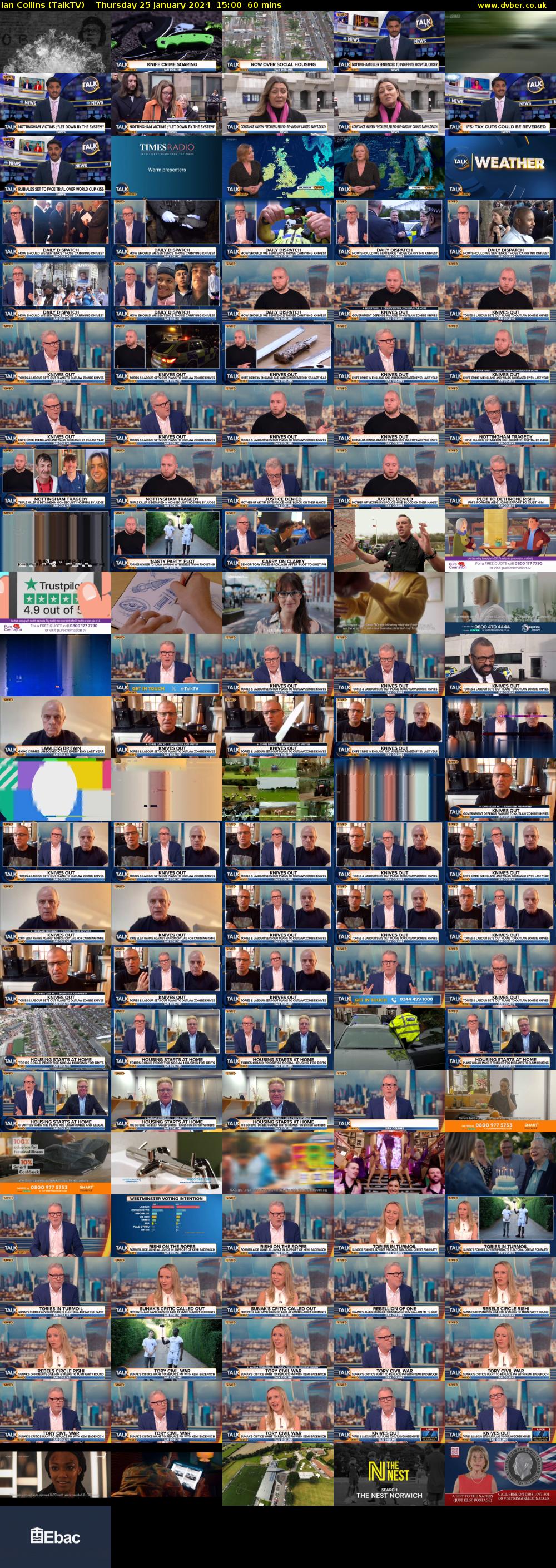Ian Collins (TalkTV) Thursday 25 January 2024 15:00 - 16:00