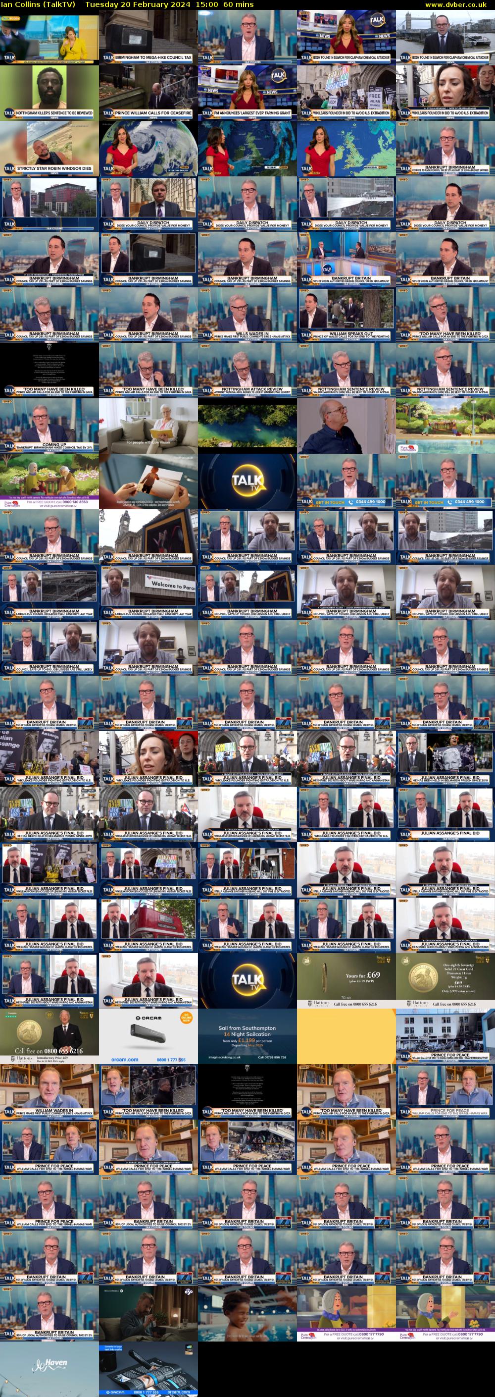 Ian Collins (TalkTV) Tuesday 20 February 2024 15:00 - 16:00