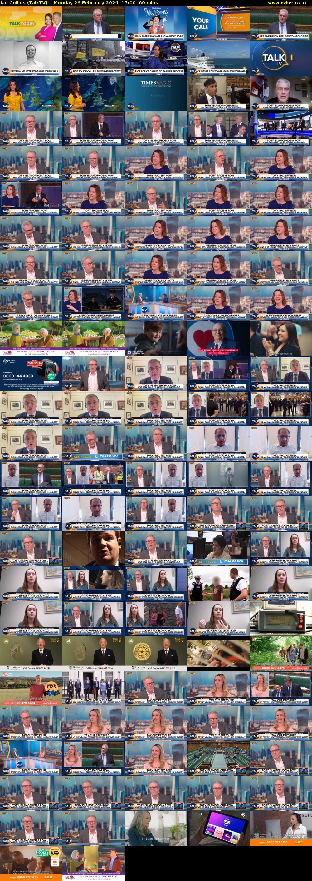Ian Collins (TalkTV) Monday 26 February 2024 15:00 - 16:00