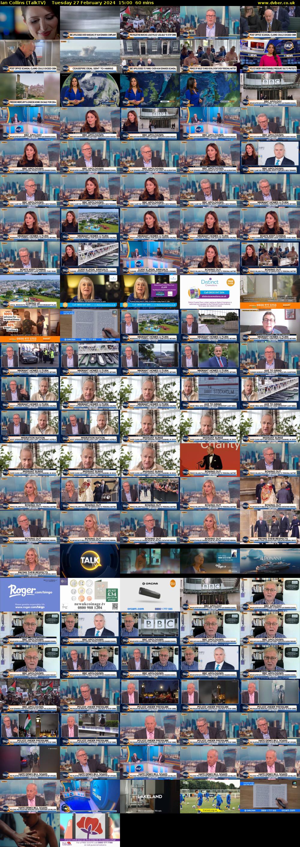 Ian Collins (TalkTV) Tuesday 27 February 2024 15:00 - 16:00