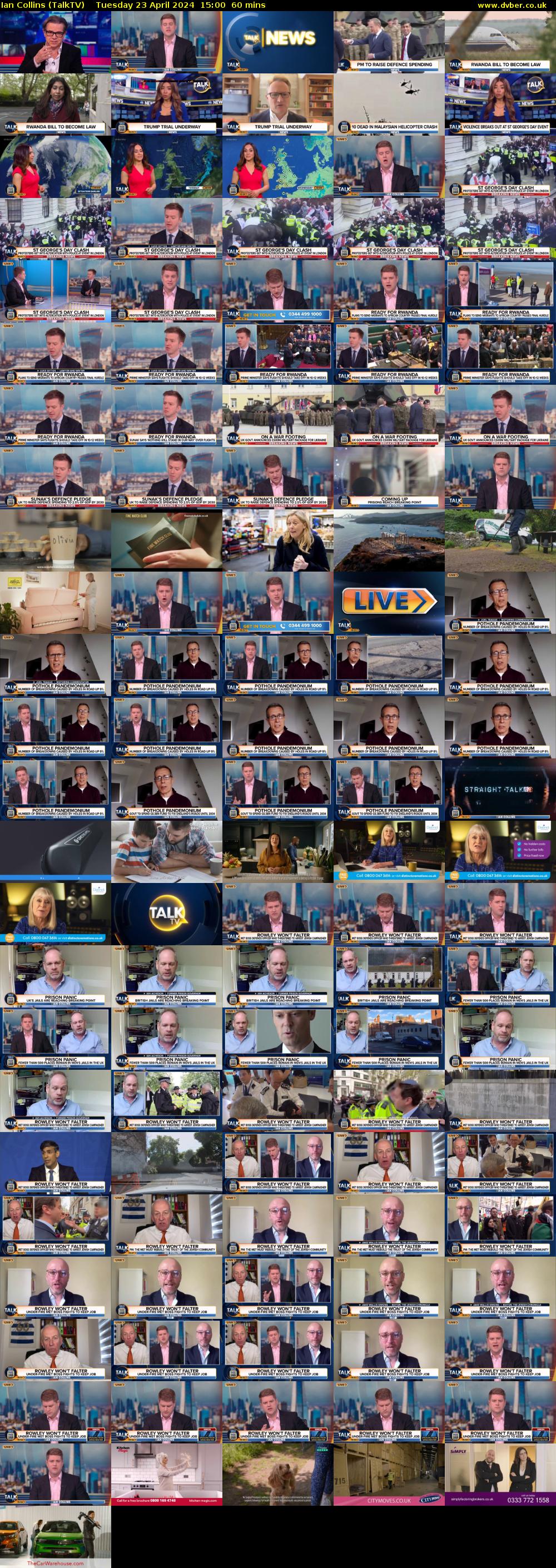 Ian Collins (TalkTV) Tuesday 23 April 2024 15:00 - 16:00