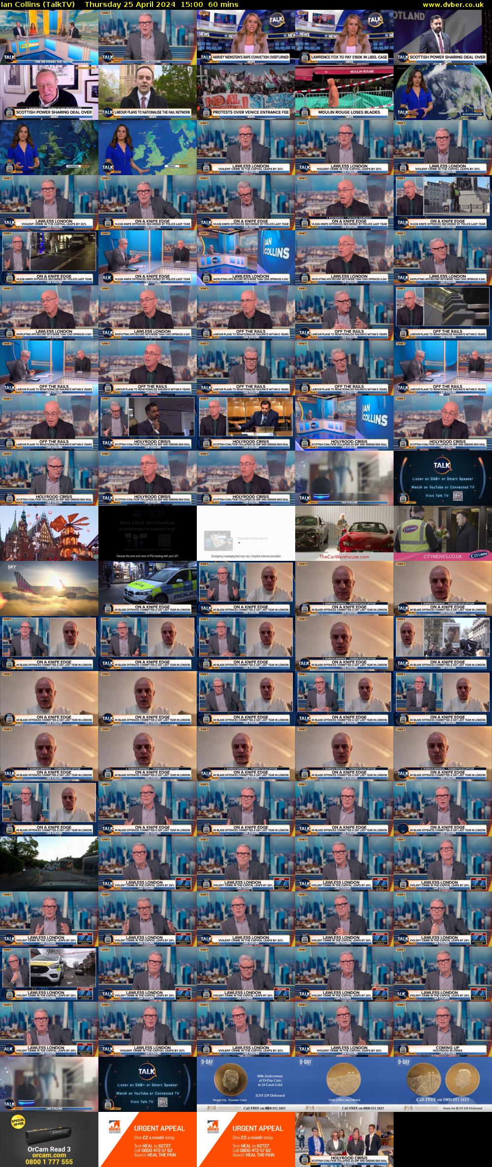 Ian Collins (TalkTV) Thursday 25 April 2024 15:00 - 16:00