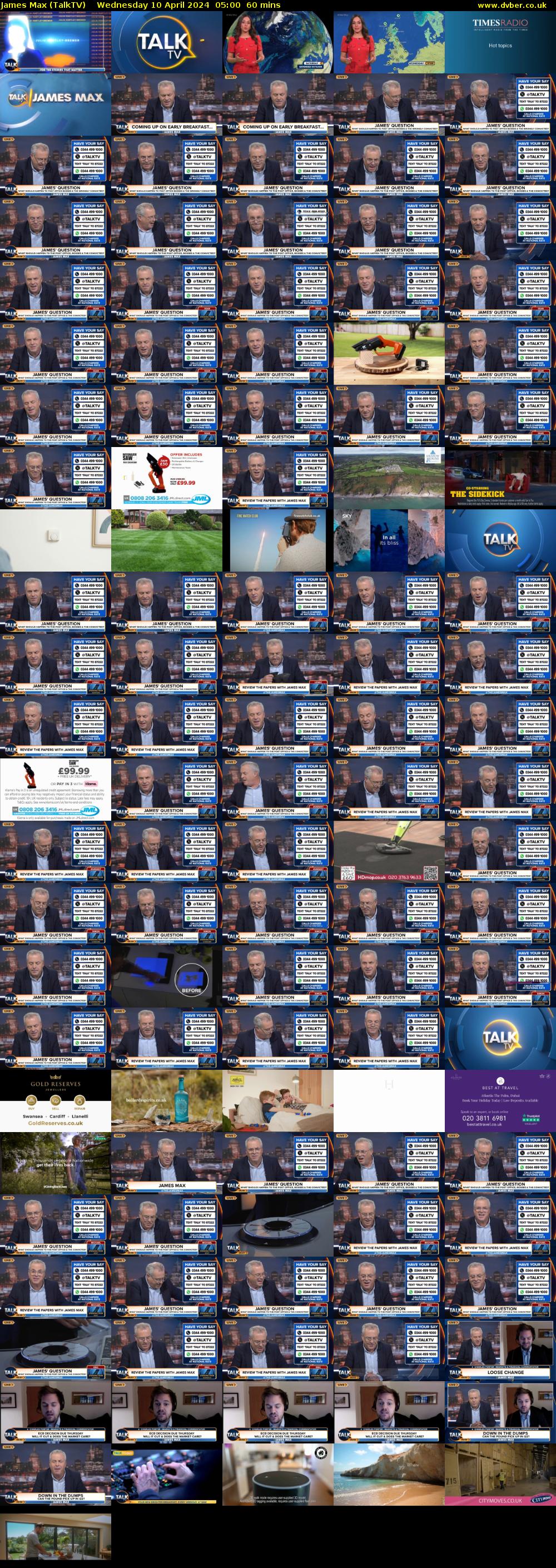 James Max (TalkTV) Wednesday 10 April 2024 05:00 - 06:00