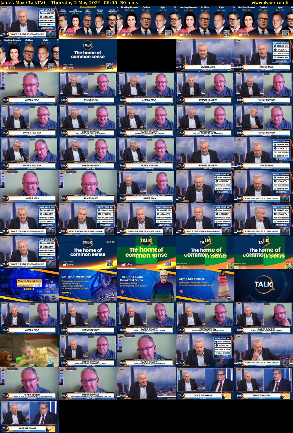 James Max (TalkTV) Thursday 2 May 2024 06:00 - 06:30