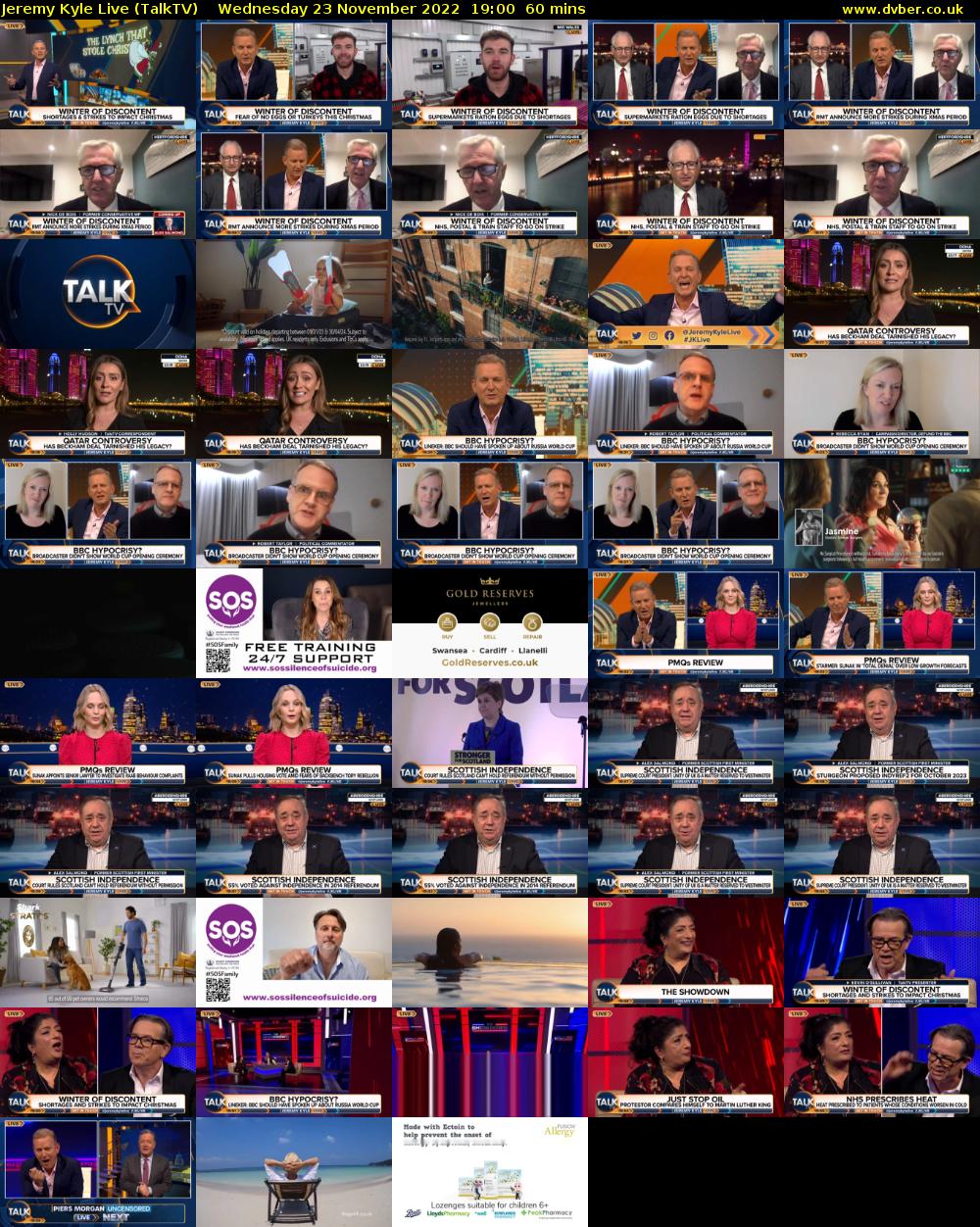 Jeremy Kyle Live (TalkTV) Wednesday 23 November 2022 19:00 - 20:00