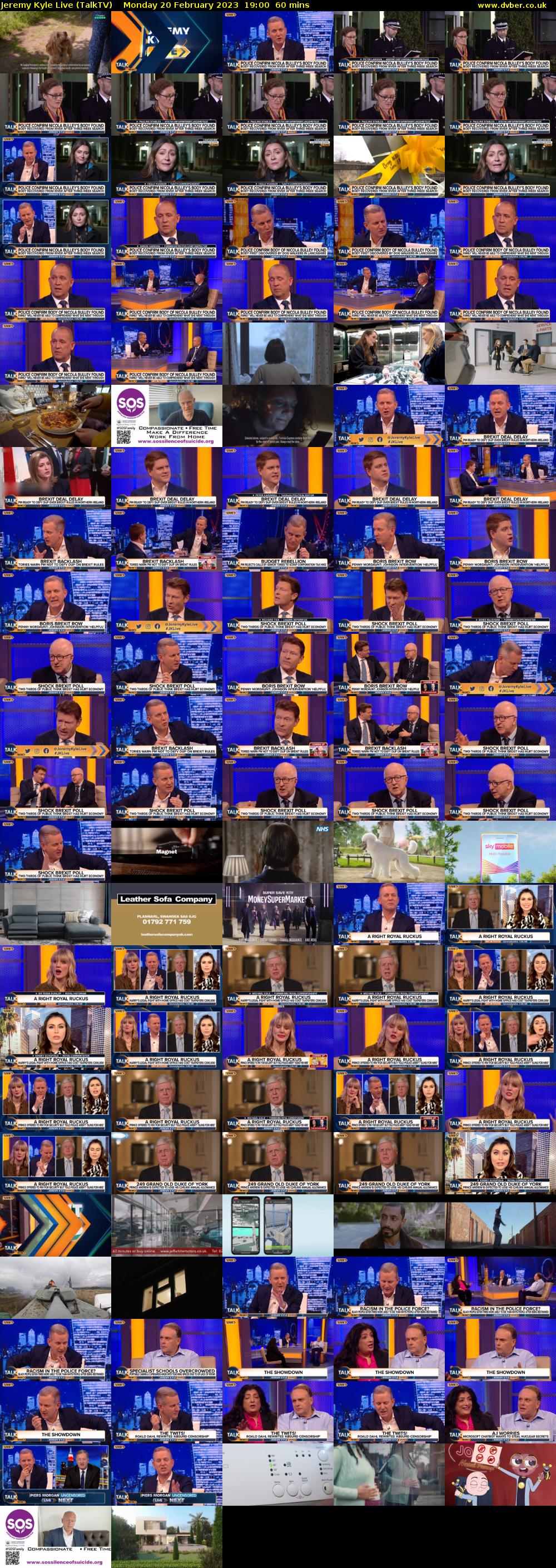 Jeremy Kyle Live (TalkTV) Monday 20 February 2023 19:00 - 20:00