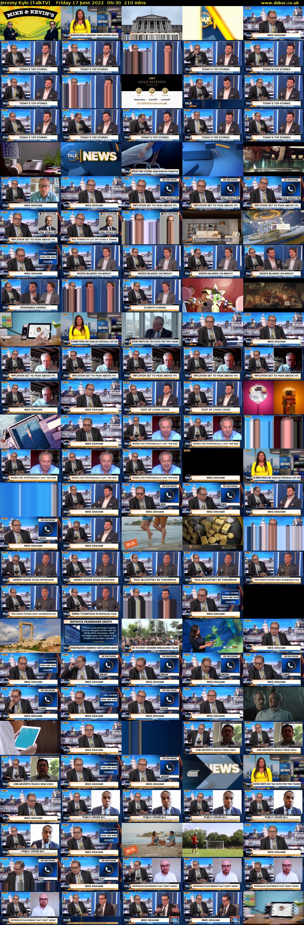 Jeremy Kyle (TalkTV) Friday 17 June 2022 06:30 - 10:00