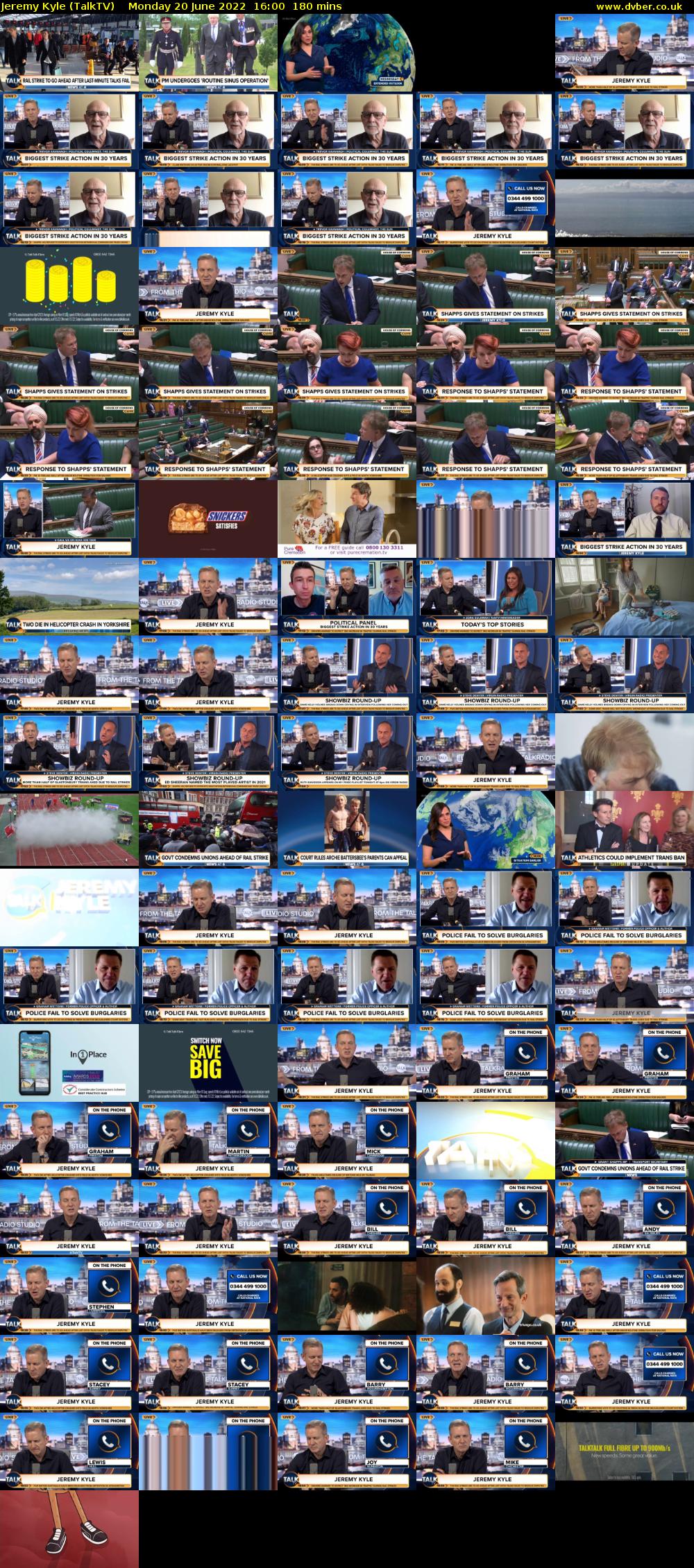 Jeremy Kyle (TalkTV) Monday 20 June 2022 16:00 - 19:00