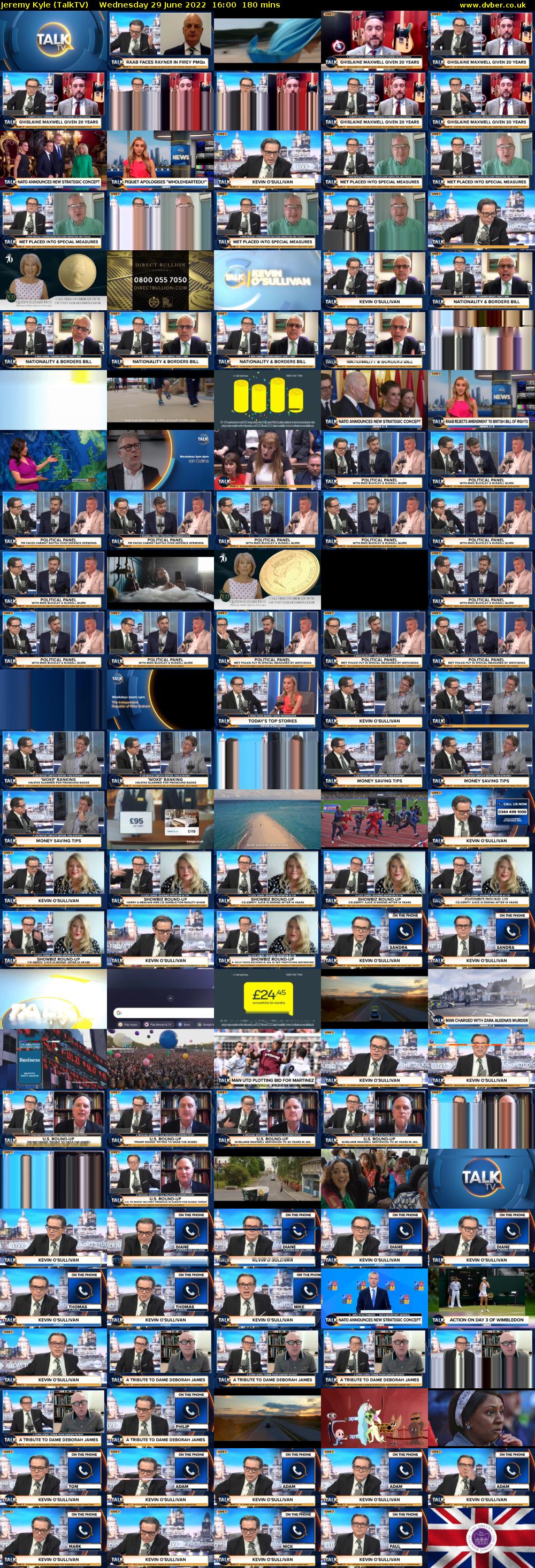 Jeremy Kyle (TalkTV) Wednesday 29 June 2022 16:00 - 19:00