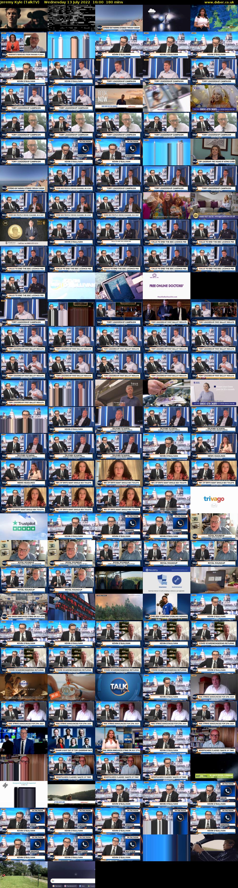 Jeremy Kyle (TalkTV) Wednesday 13 July 2022 16:00 - 19:00