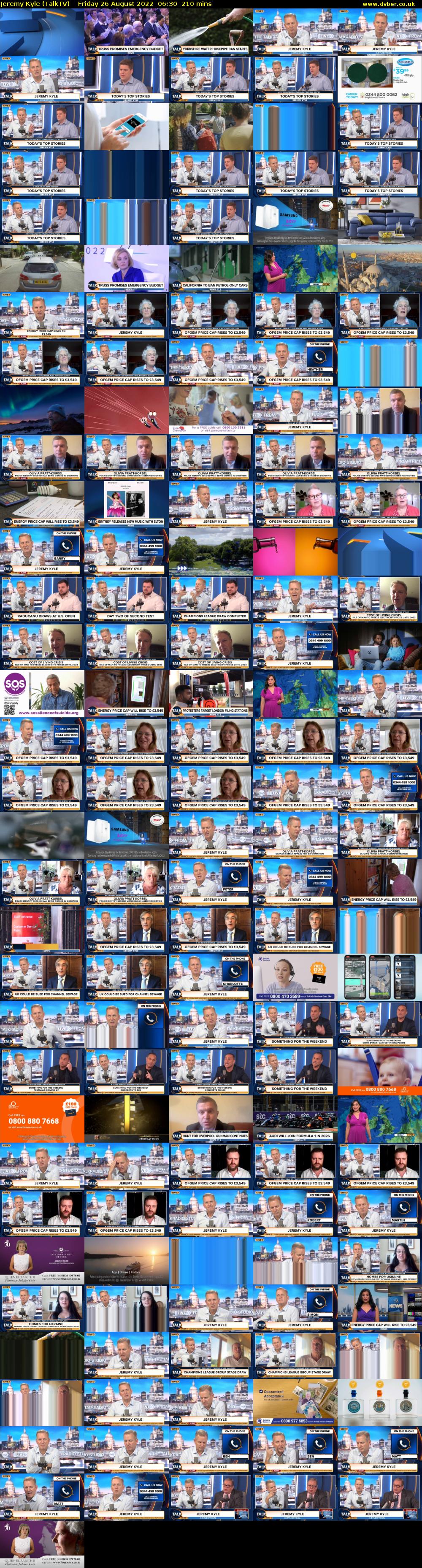 Jeremy Kyle (TalkTV) Friday 26 August 2022 06:30 - 10:00